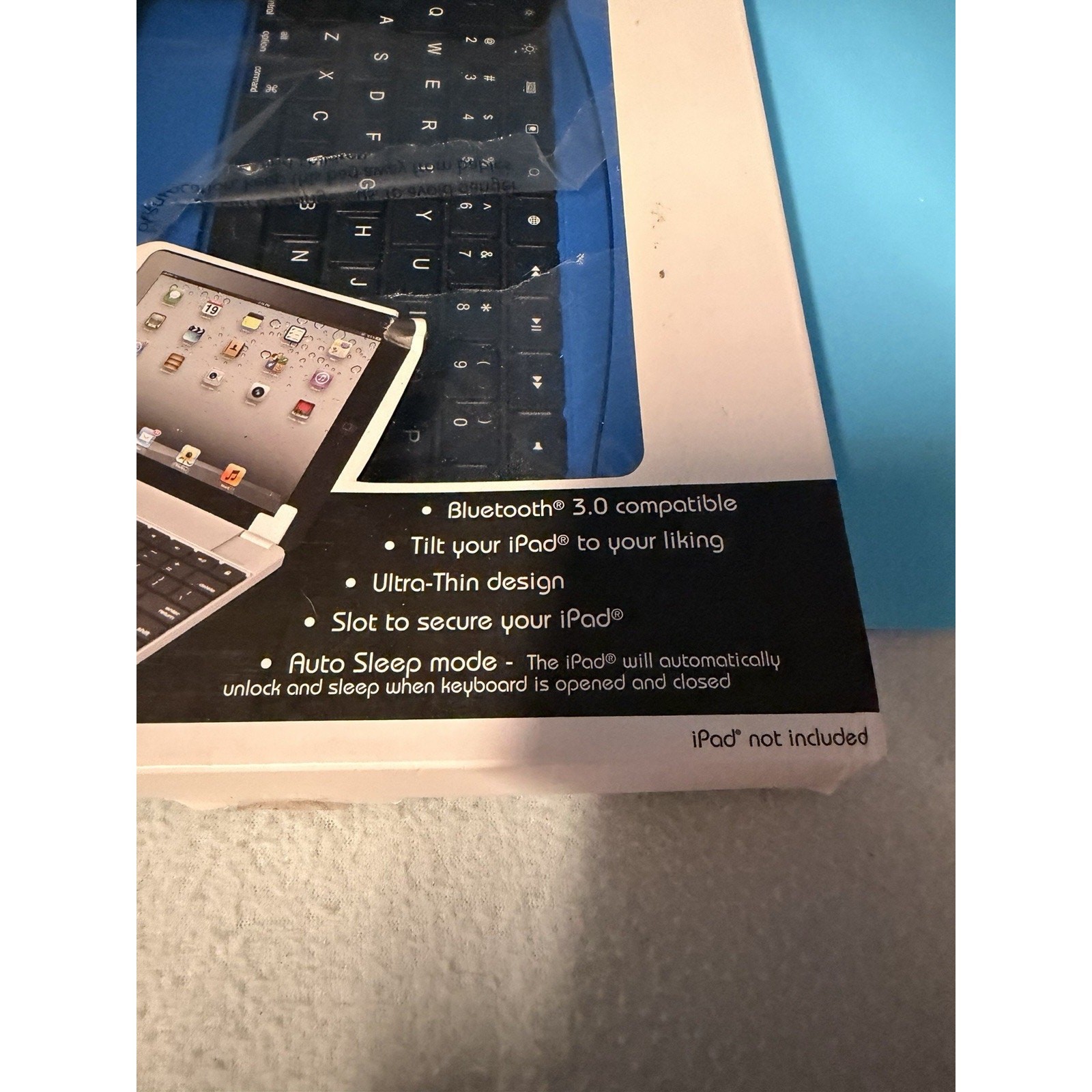 Digital Gadgets Ultra Thin Bluetooth Keyboard Dock, Black/Silver
