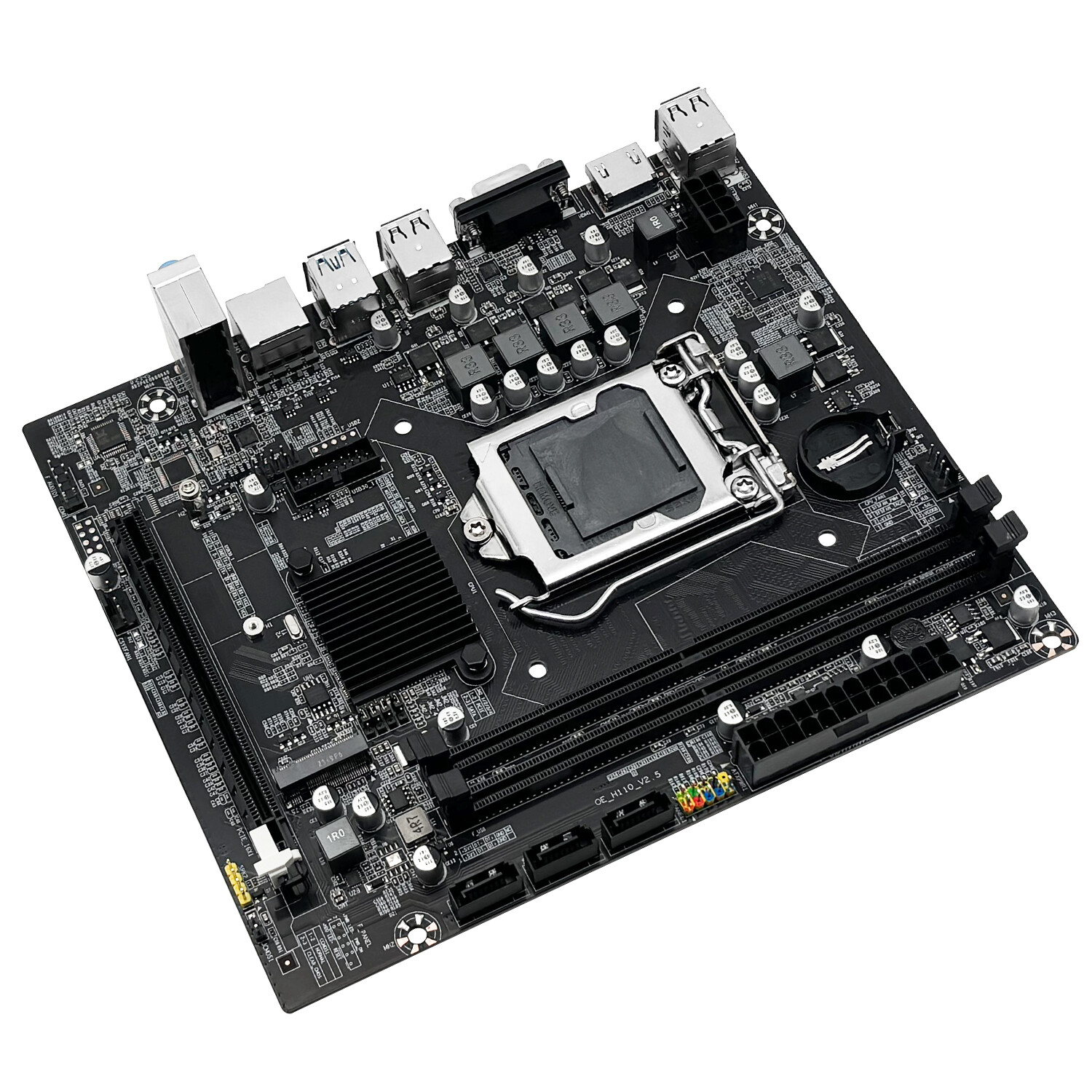 JUXIESHI LGA 1151 Motherboard H110 for Intel 9th 8th 7th 6th CPU, PCI-E 3.0 DDR4