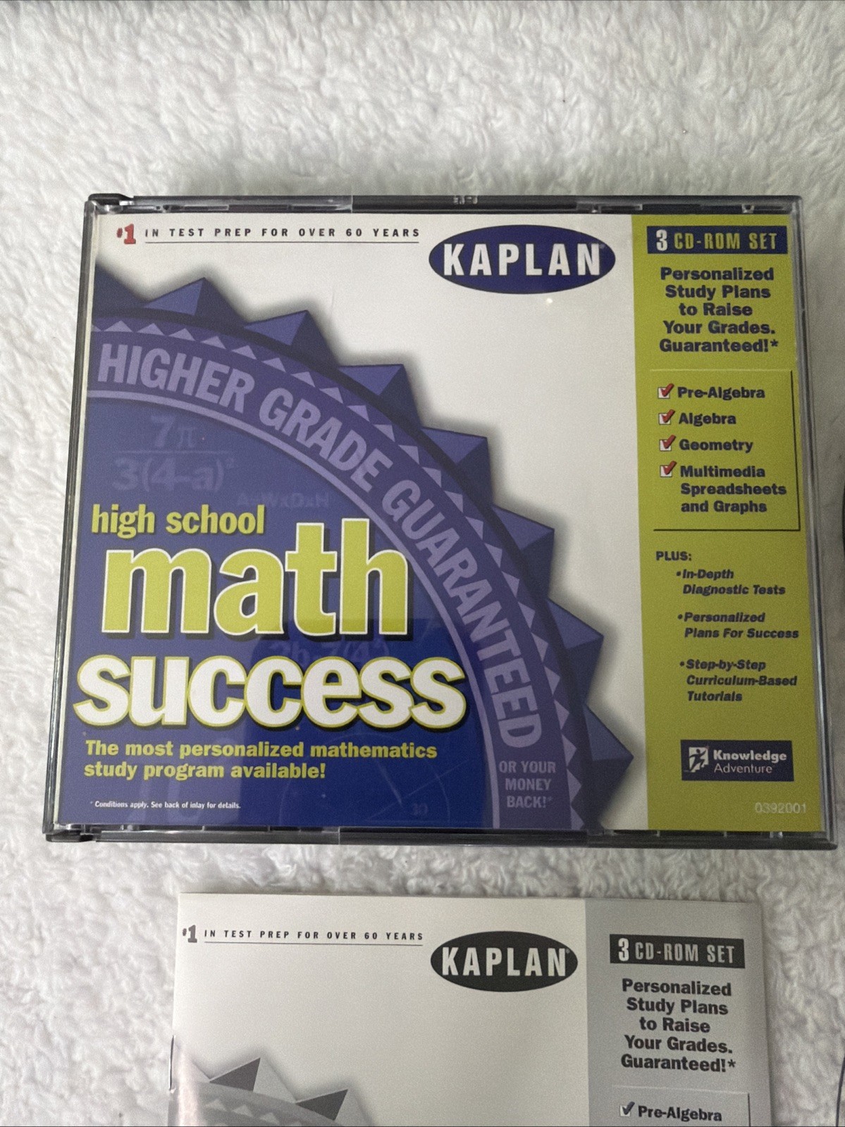 Kaplan Higher Score Mathematics High School PC CD ROM Pre Alegbra Geometry VTG