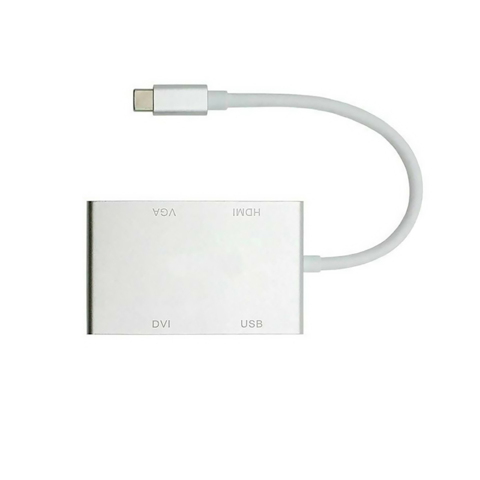 4 in 1 USB-C Type-C to 4K HDMI VGA DVI Converter USB 3.0 Port Hub Adapter Cable