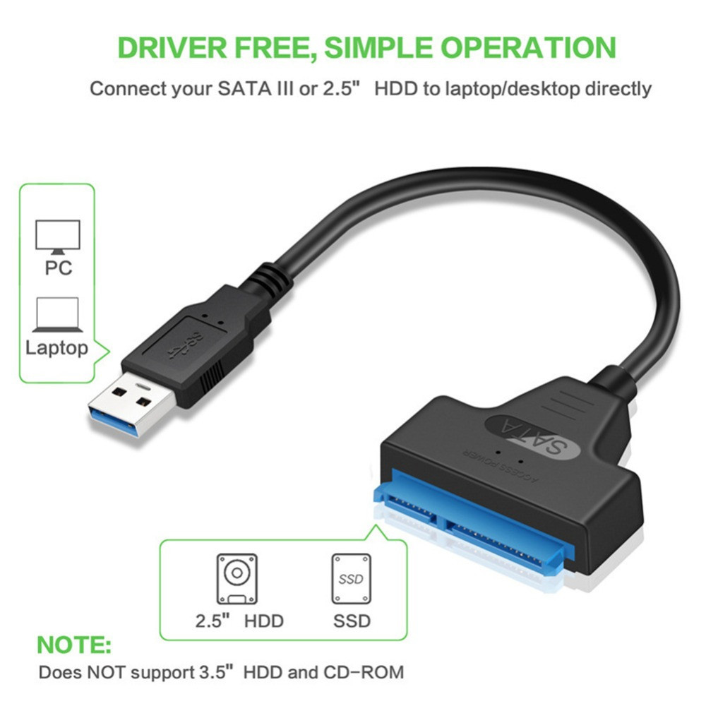 USB to SATA Adapter Cable Data Converter 3.0 to 2.5″ For Hard Drive SSD to USB