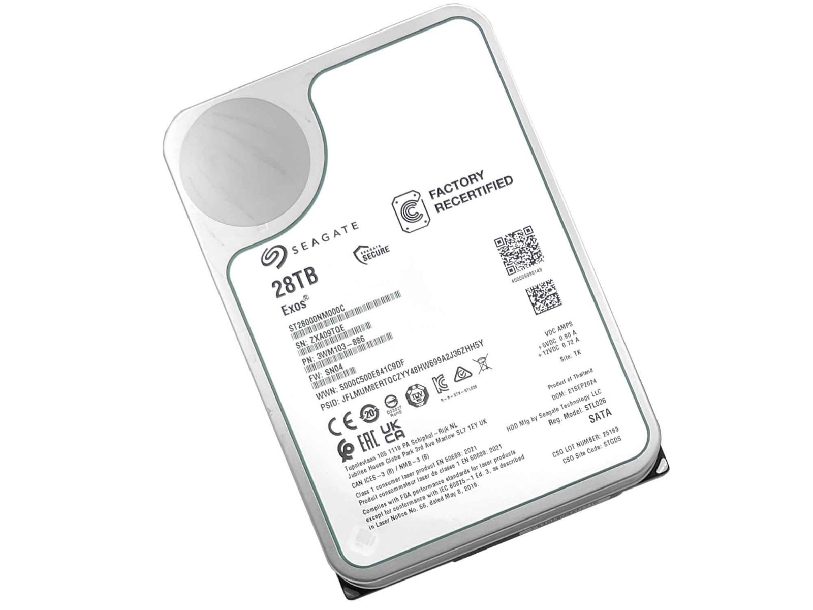 Seagate Exos 28TB 7200 SATA 6Gb/s 256MB 3.5inch Enterprise HDD – ST28000NM000C