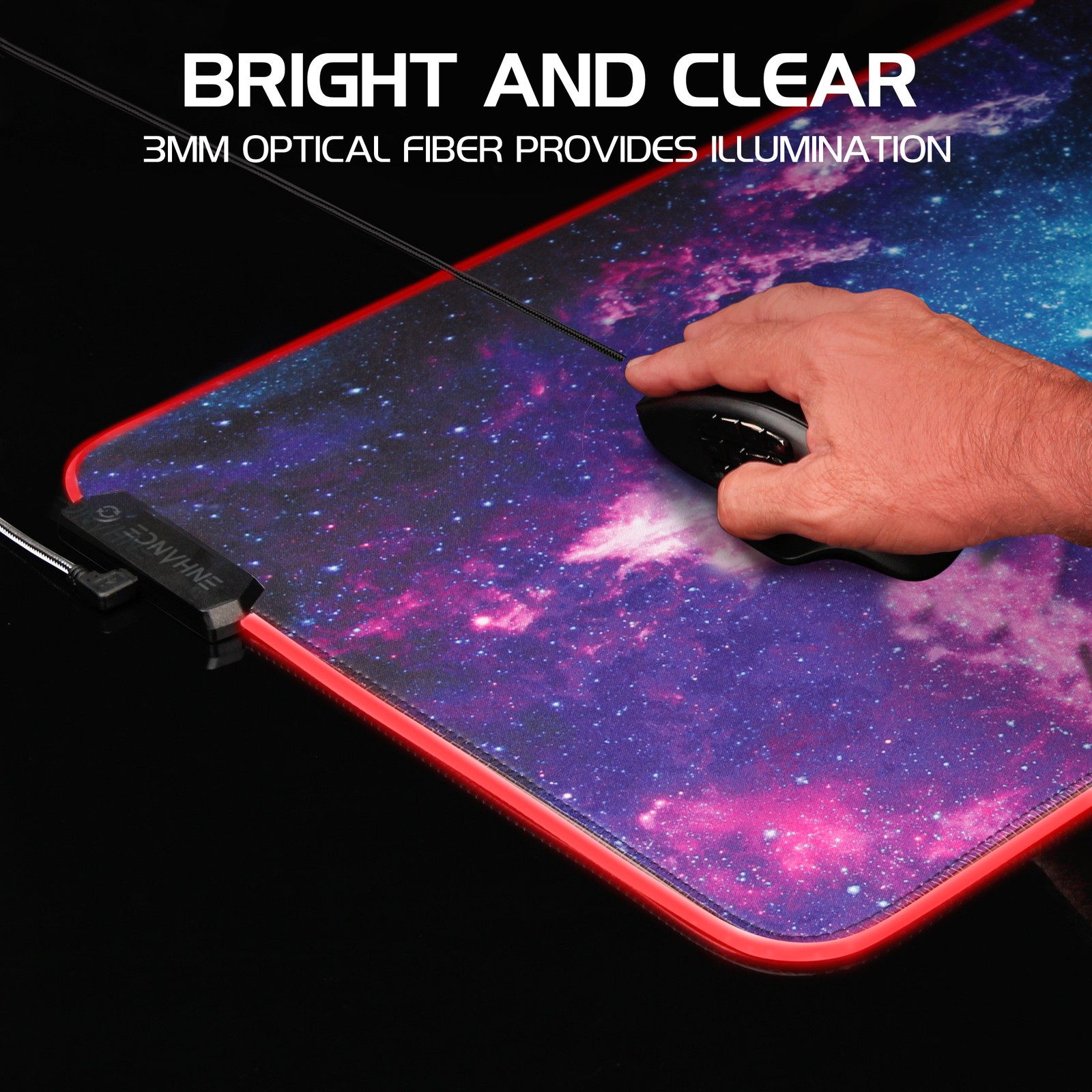 ENHANCE Large LED Gaming Mouse Pad – Soft XXL Desk Mat (USED)