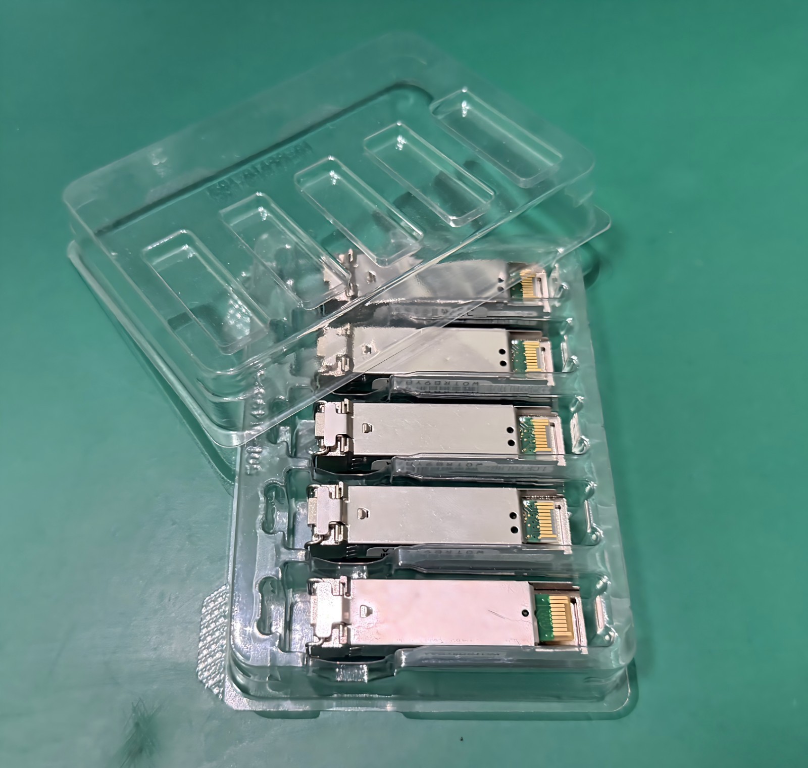 10pcs 5-COUNT Universal SFP Transceiver Clamshell Blister Pack Storage Case