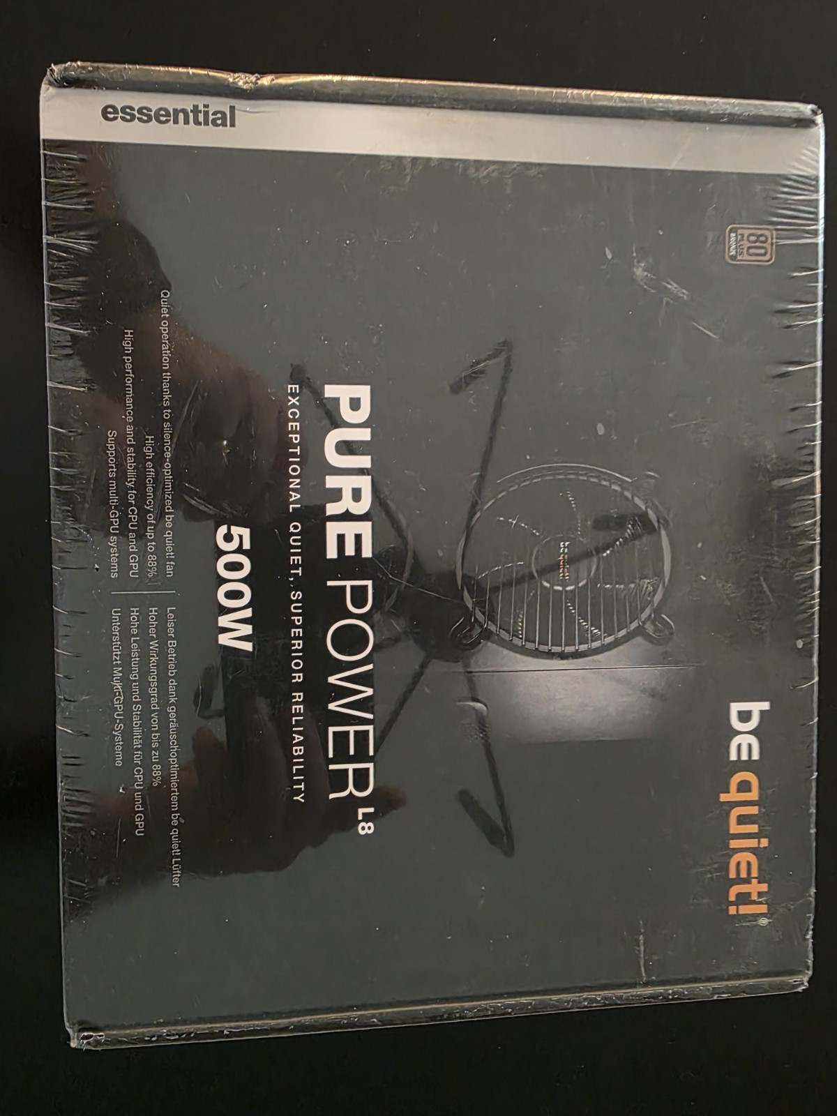 Be Quiet! Pure Power 500W BQ L8-500W Desktop Power Supply Unit