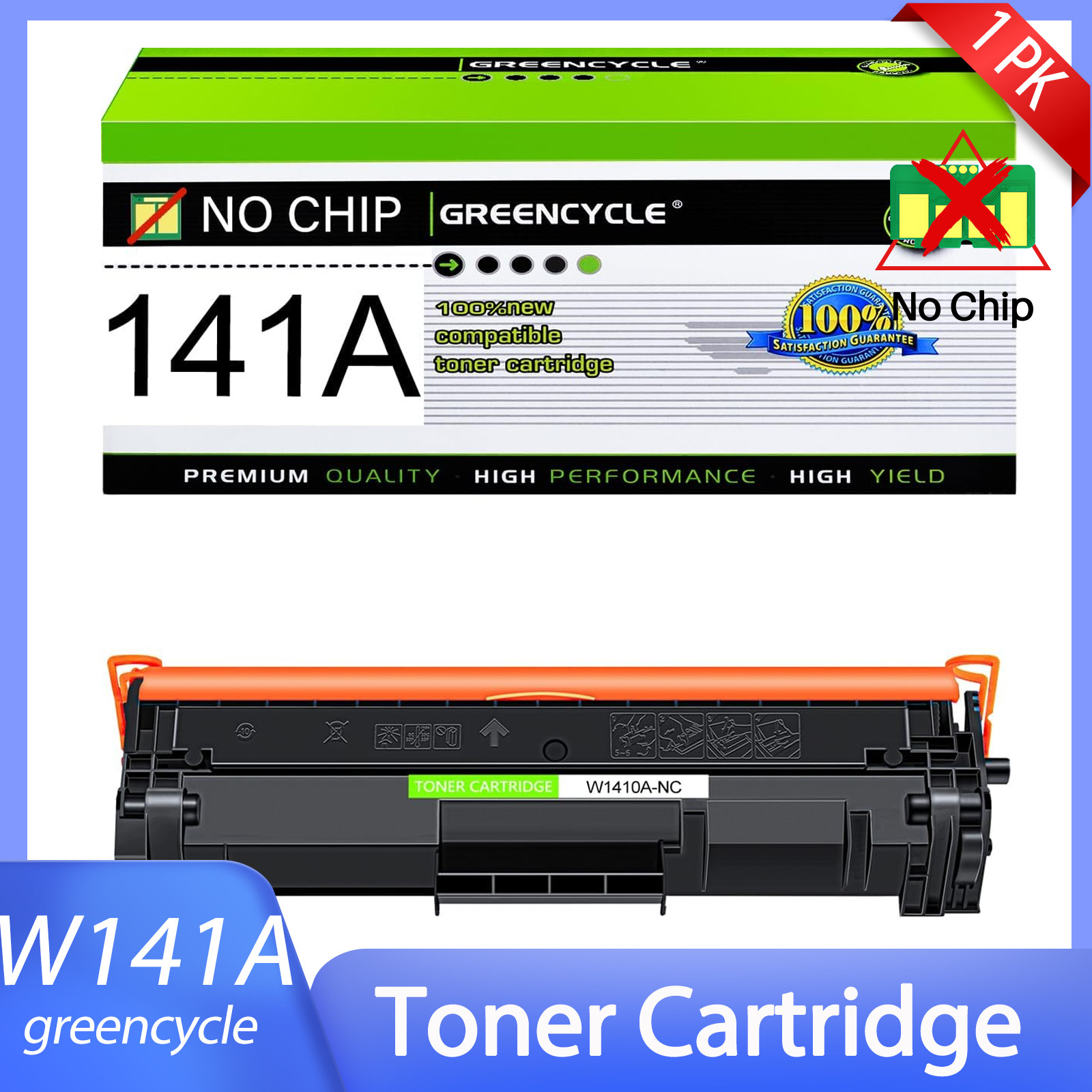 141A W1410A Toner Cartridges Replace for HP M110w M139w M140w Black,~NO CHIP