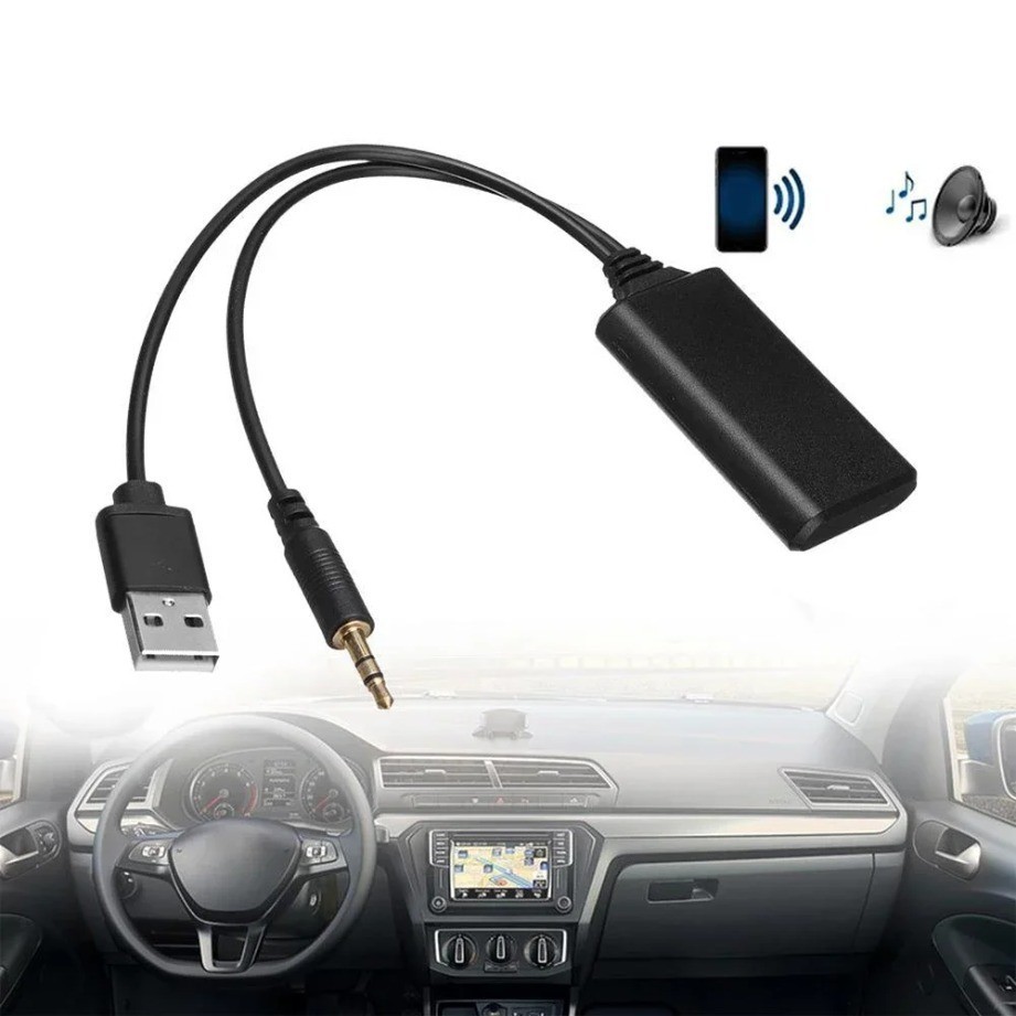 Wireless Bluetooth AUX Audio Receiver Adapter Car Interior Accessories Universal
