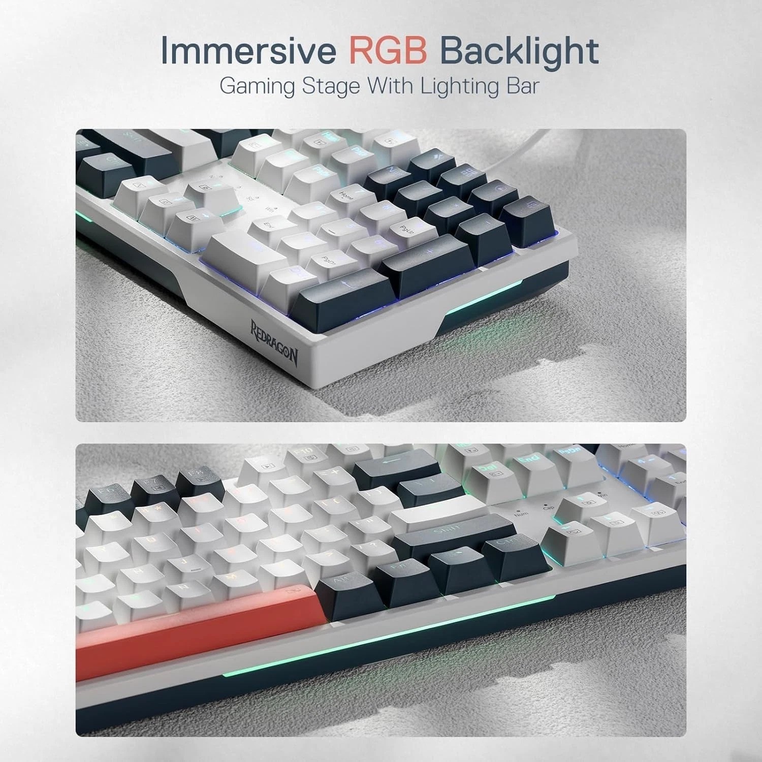 Full Size 108 Keys Mechanical Keyboard with 2 Sets Keycaps