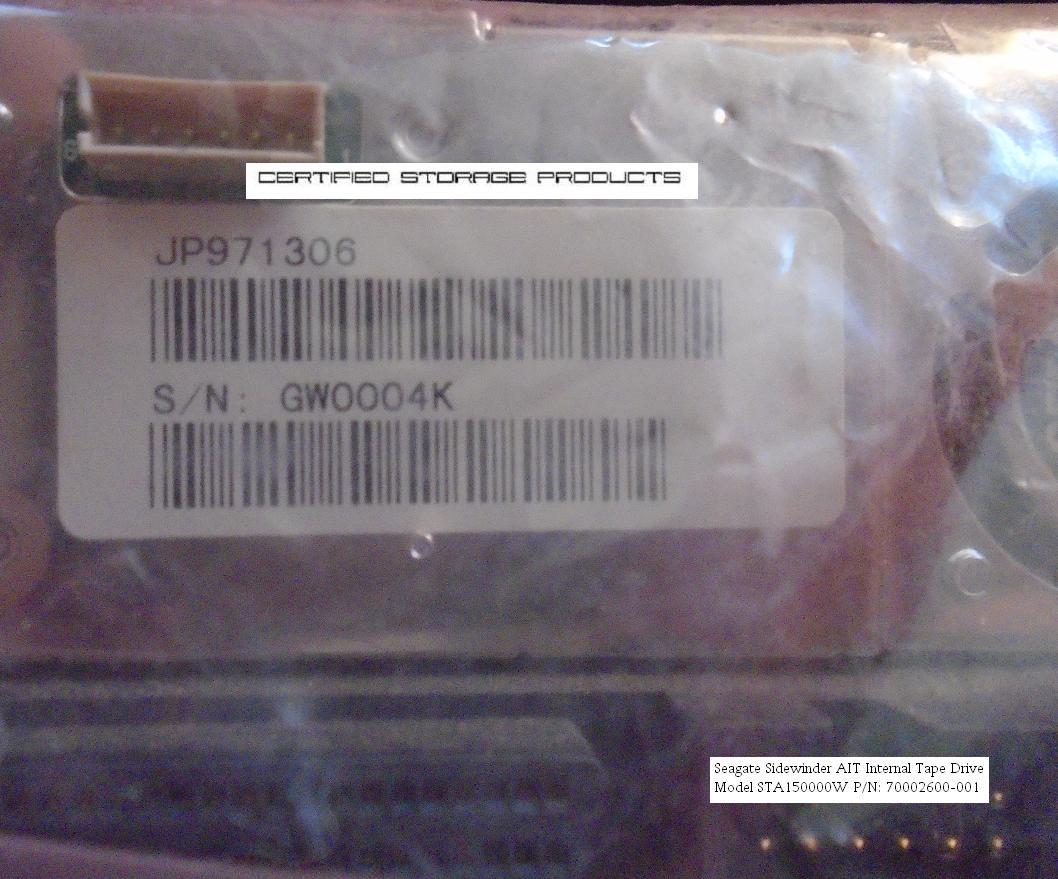 Seagate Sidewinder STA150000W 25GB/50GB INT SCSI AIT Tape Drive 7002600 SDX-300C