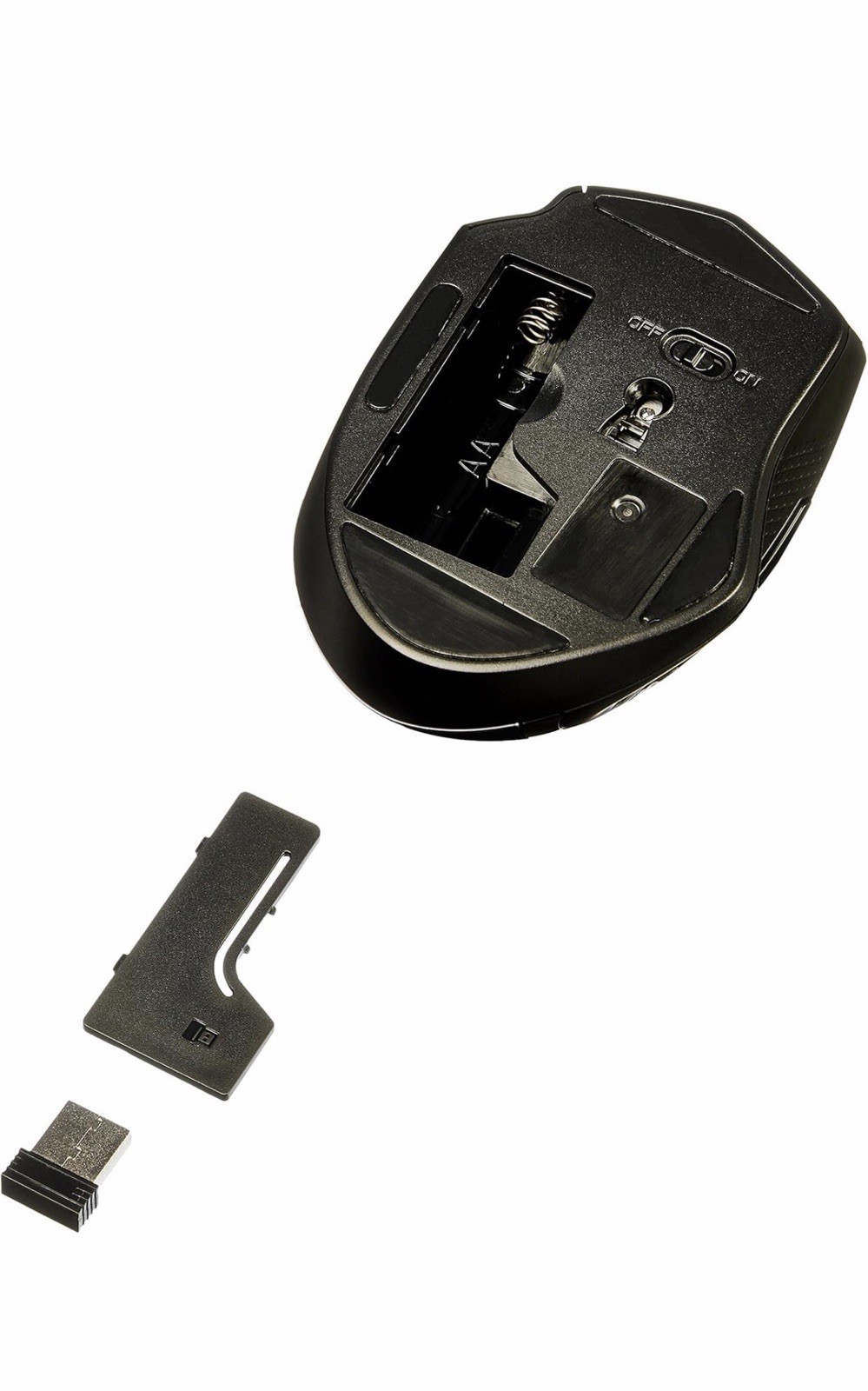 Amazon Basics 2.4 Ghz Wireless Optical Computer Mouse with USB Nano Receiver