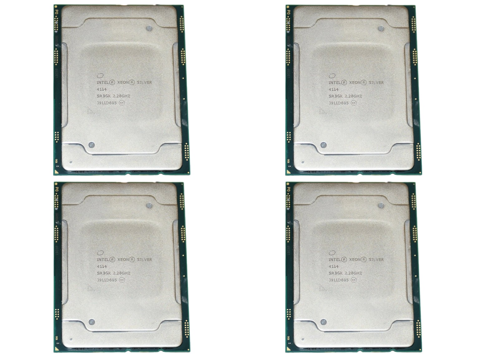 Lot of 4 Intel Xeon Silver 4114 2.20GHz 10-Core LGA3647 CPU Processor SR3GK
