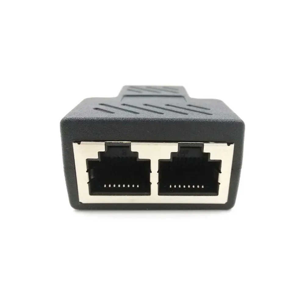 RJ45 Splitter Adapter 1 to 2 Ways Dual Female Port CAT6/5/7 LAN Ethernet Cable