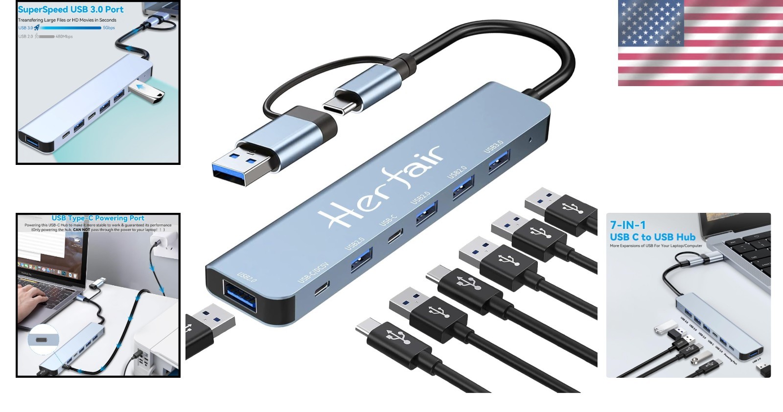 Effortless Connectivity: 7-in-1 USB C Docking Station for Multi Devices