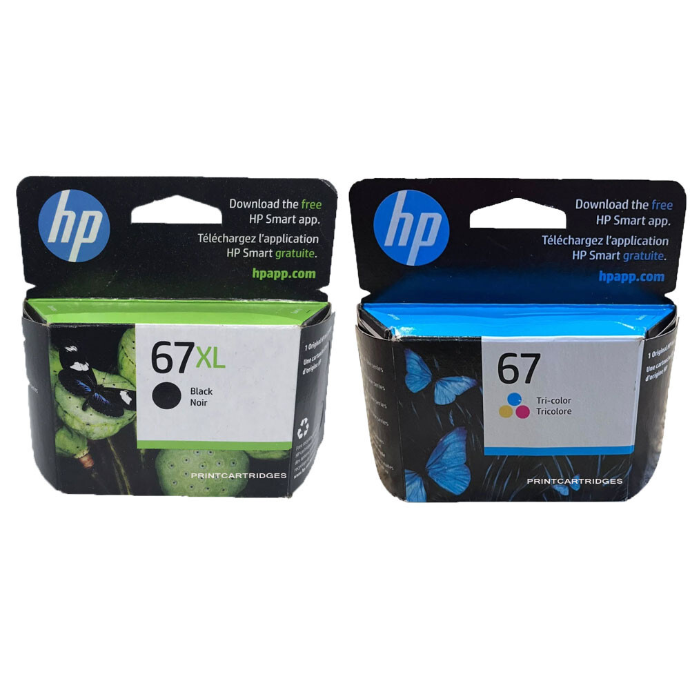 HP 67XL Black HP 67 Color Ink Combo Set Genuine