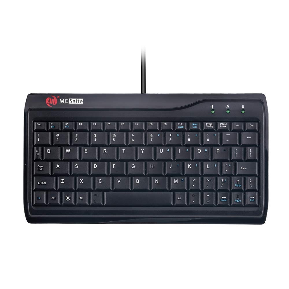 Super Mini Wired Keyboard, MCSaite Full Size 78 Keys Keypad Small Portable Fi…