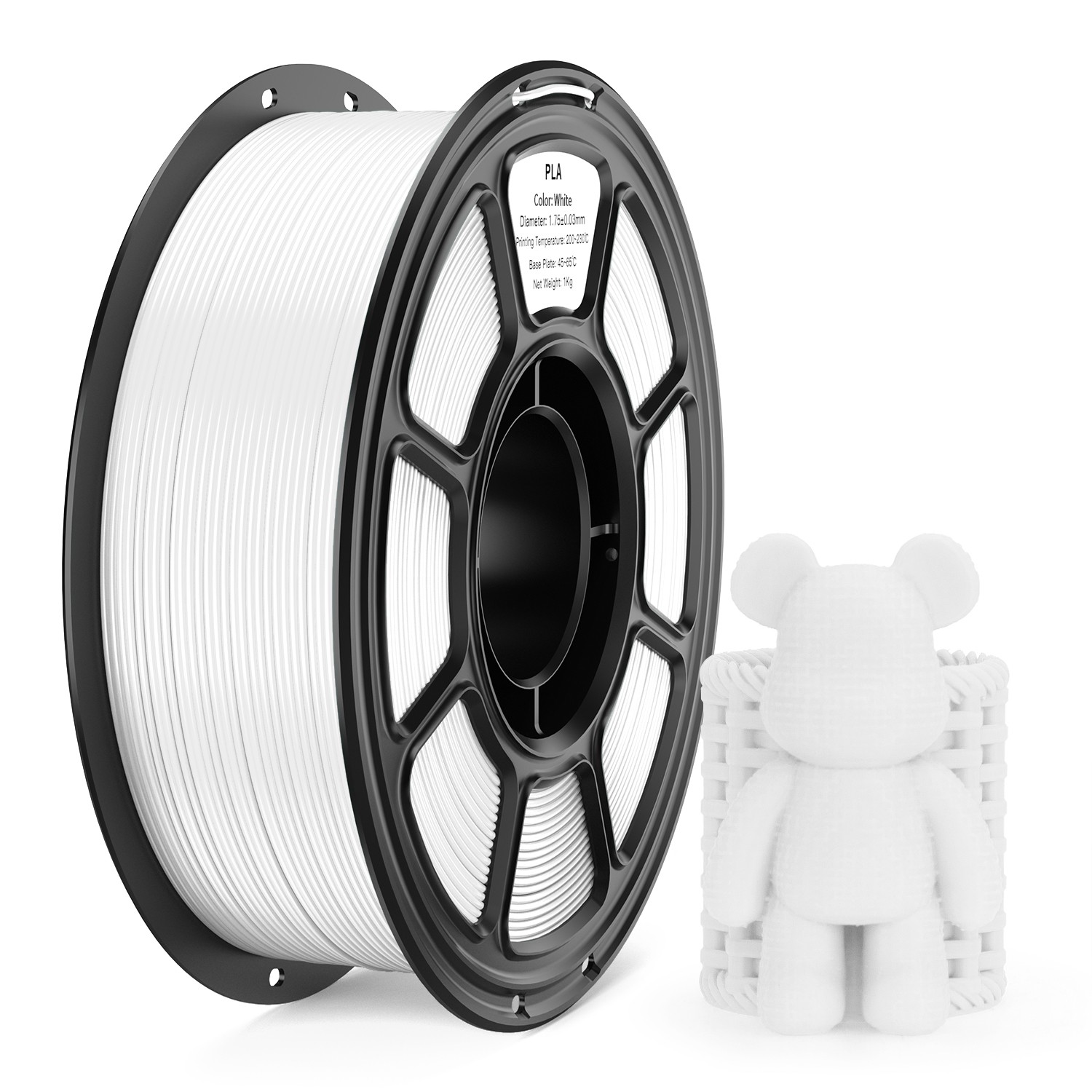 FILAZOO 5PCS 3D Printer Filament 1KG PLA 1.75mm 40-50mm/s PLA Filament Lot