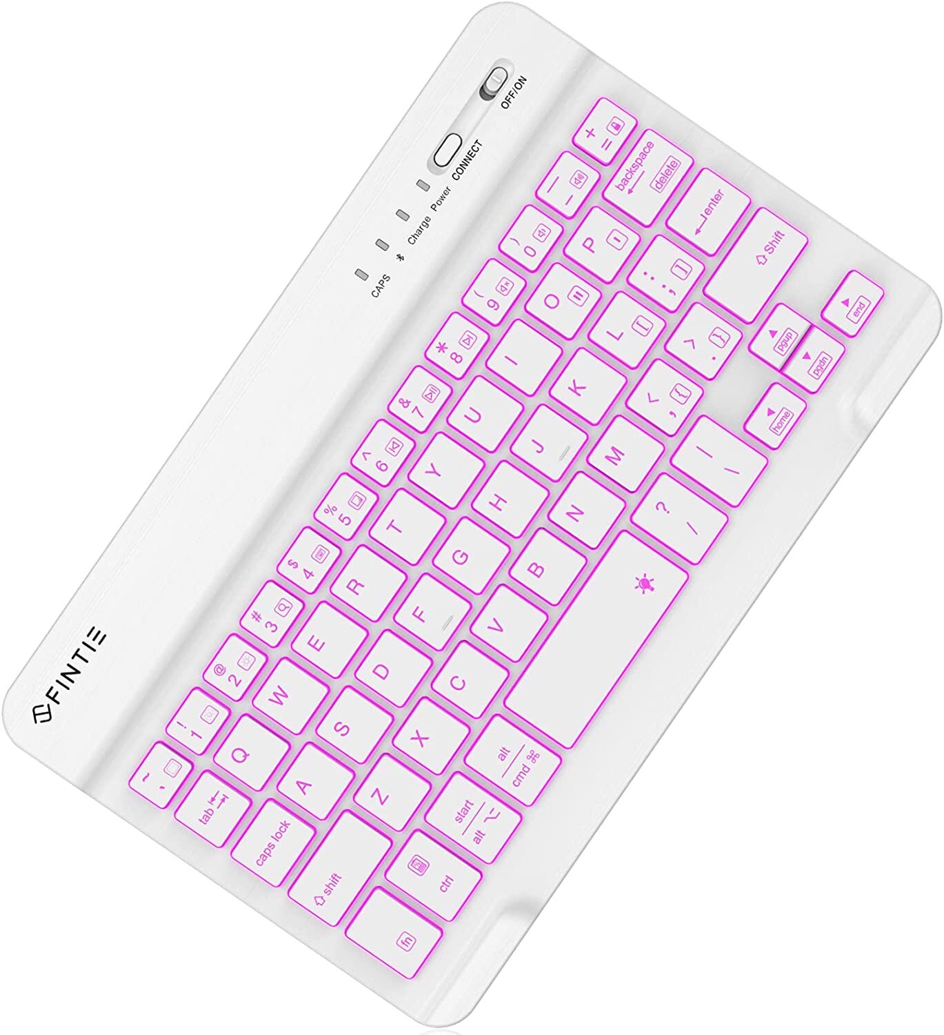7-Inch Ultrathin (4mm) Wireless Bluetooth Keyboard for iPad Samsung iOS Android