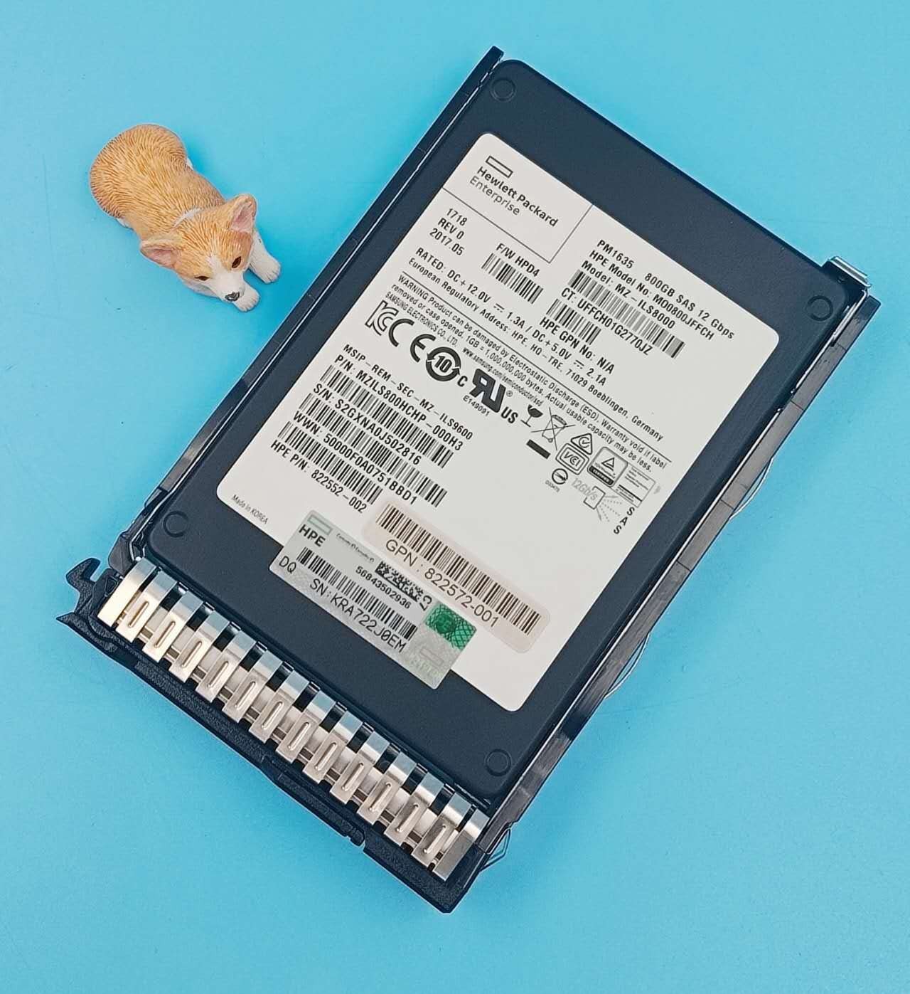HPE 800GB 12G SAS 2.5″ MU SC SSD PM1635 822572-001 822786-001 822552-002