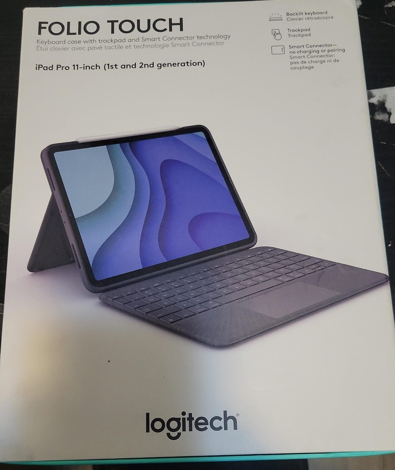 Logitech Folio Touch Keyboard + Smart Connector for iPad Pro 11″ 1st 2nd Gen.