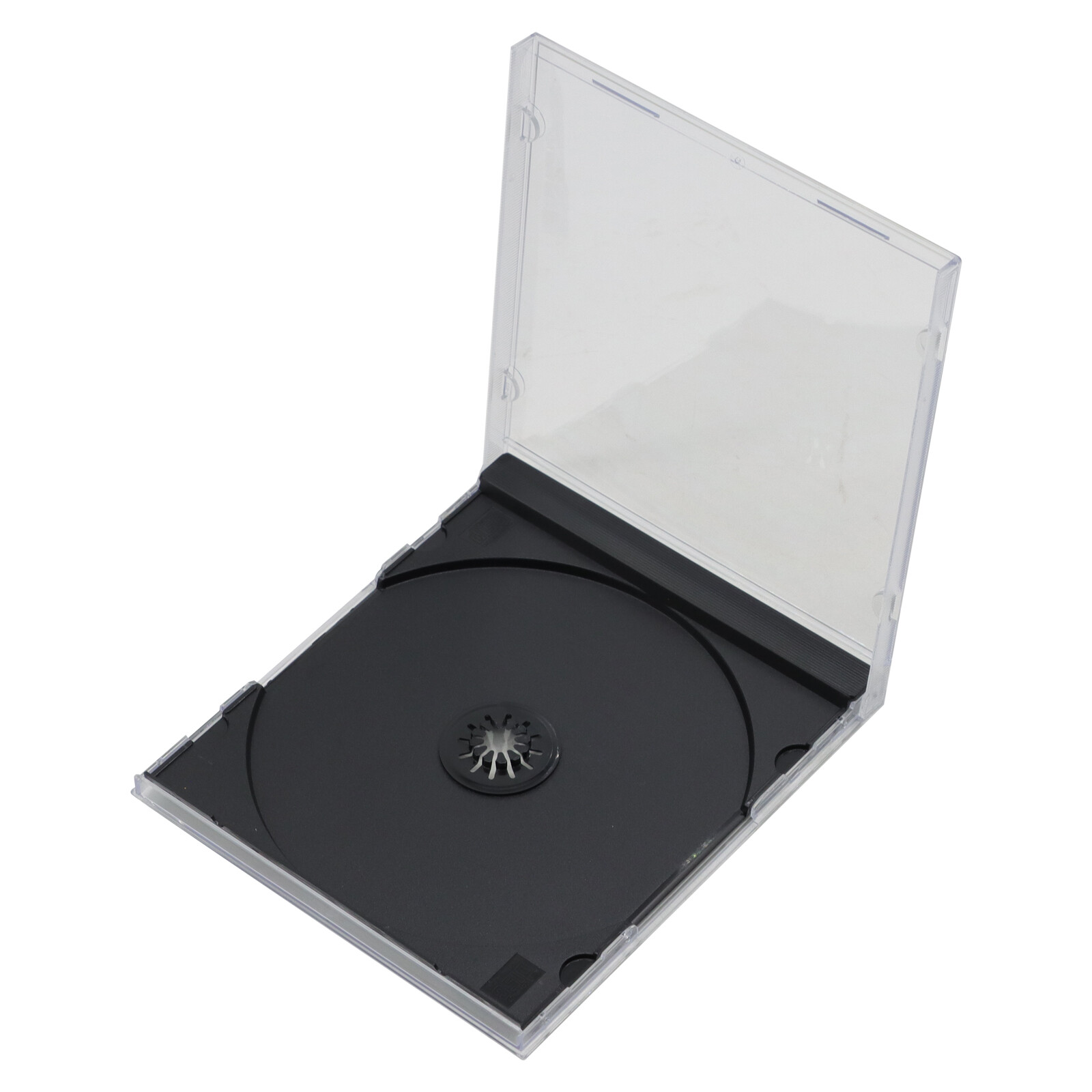 10.4 mm Standard Single Clear CD Jewel Case with Assembled Black Tray Packs