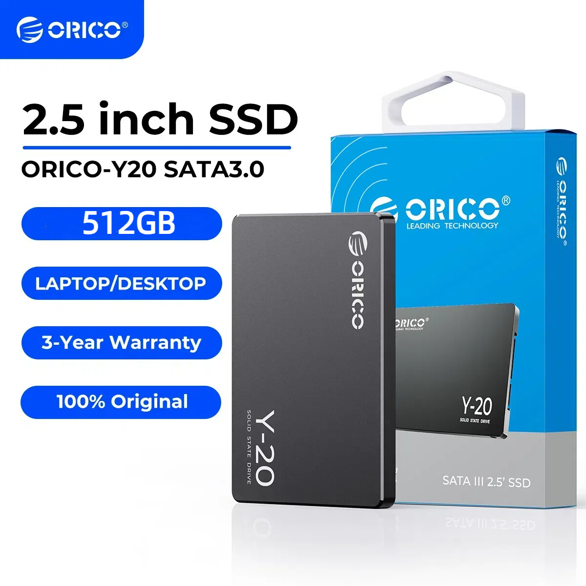 ORICO 2.5″ SSD 512GB SATA III 6Gbps Internal Solid State Drive 500MB/s Game SSD