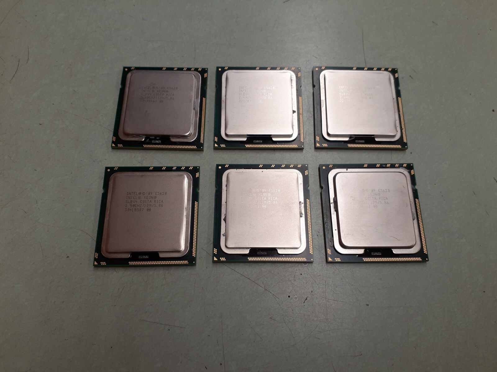 (6) Intel SLBV4 Xeon E5620 2.4 GHz LGA 1366 Server CPU