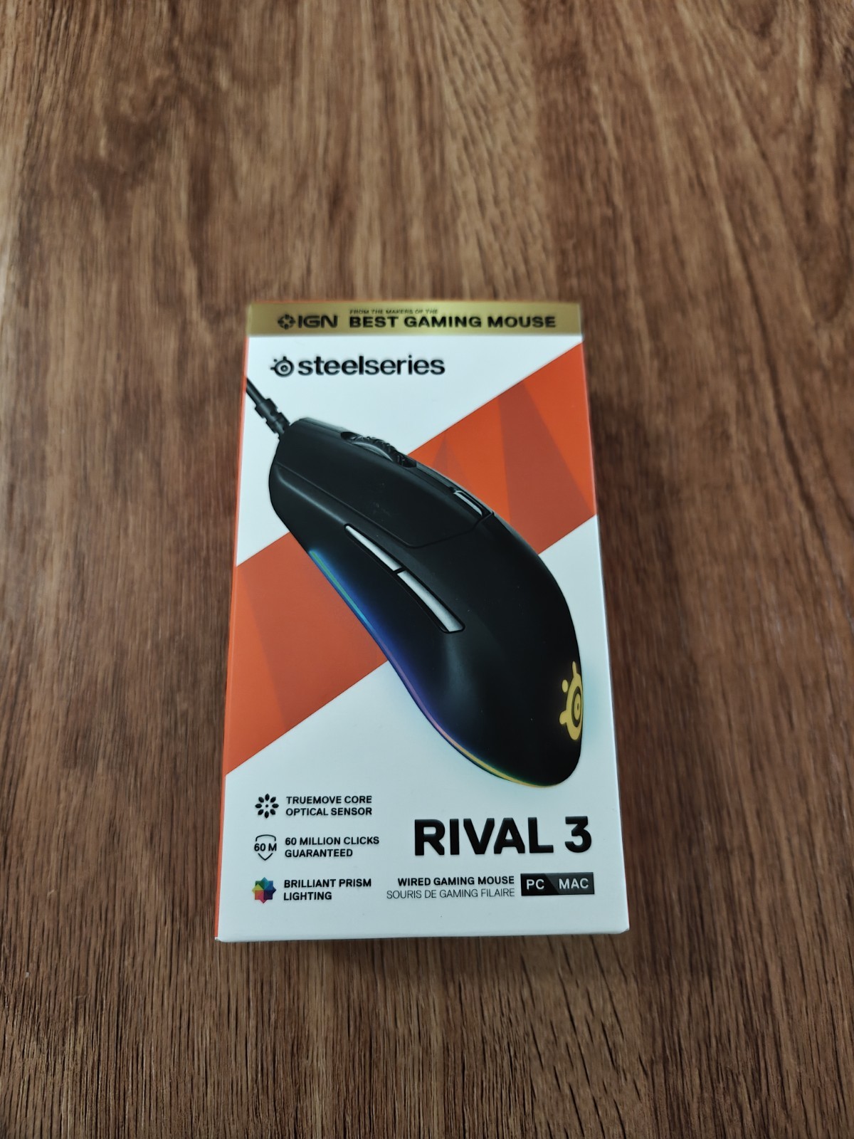 SteelSeries Rival 3 Gaming Mouse 8,500 CPI TrueMove Core Optical Sensor NEW