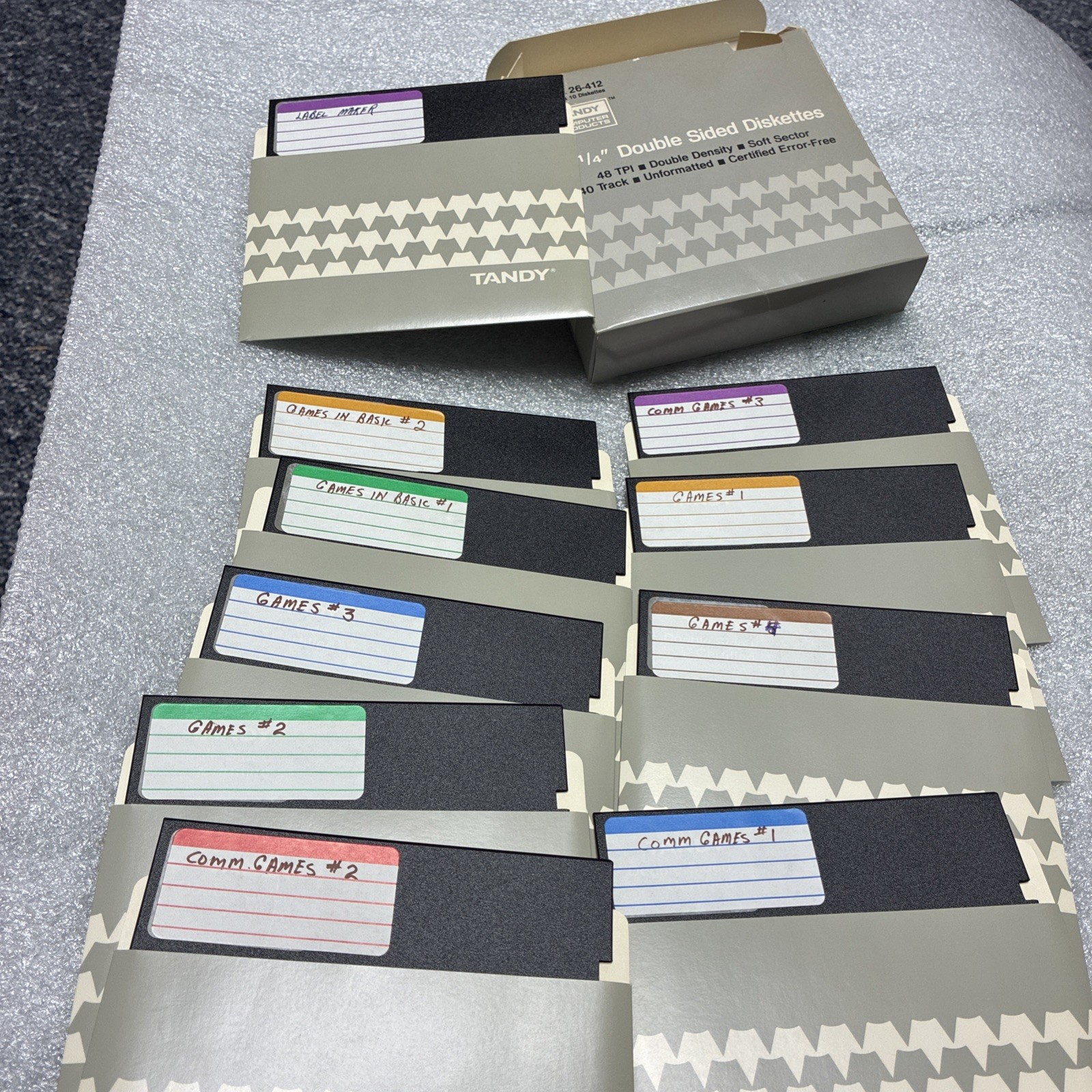 LOT of 9 5.25″ Floppy Disk Games Software for Retro VTG gaming UNKNOWN GAMES