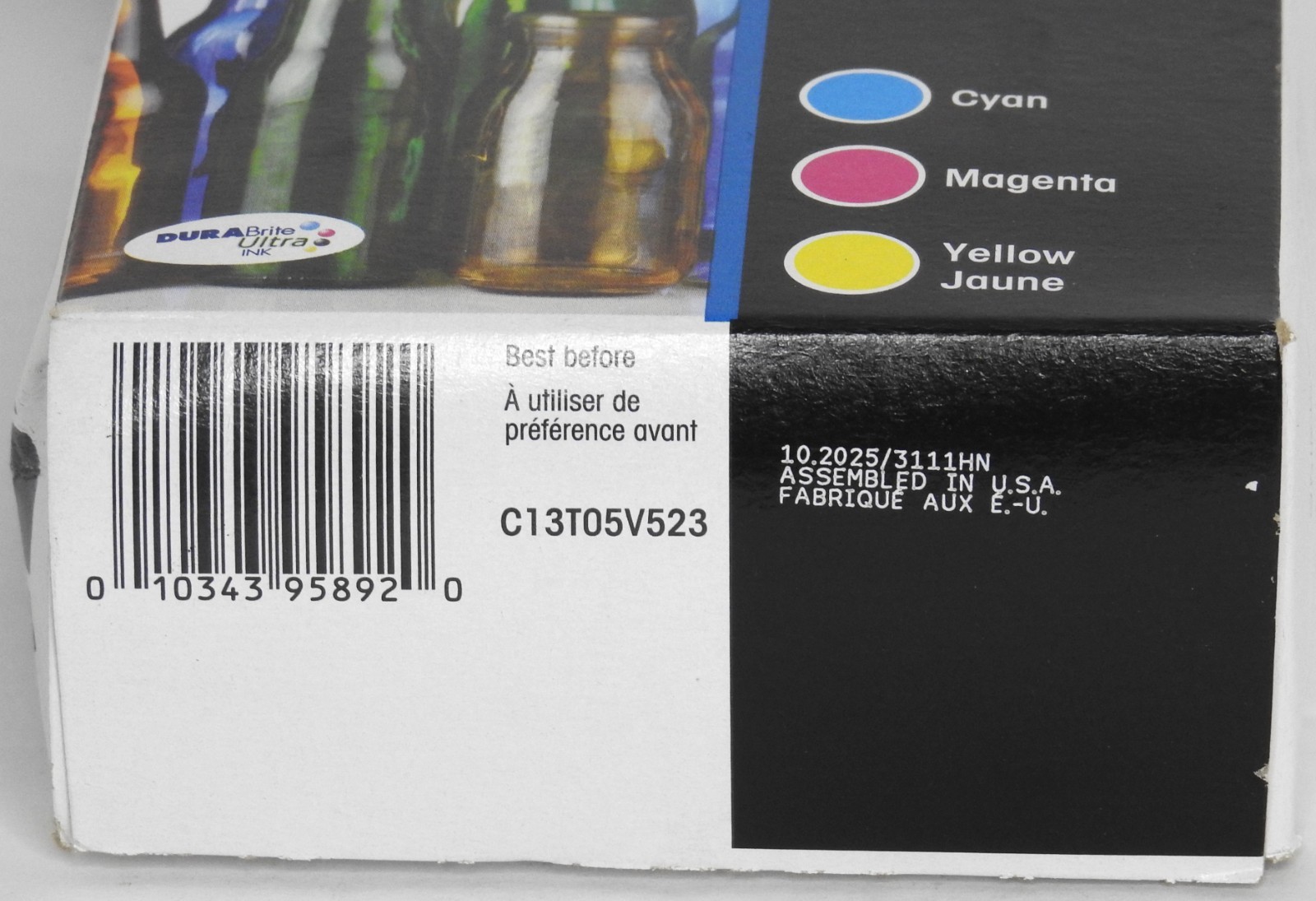 Epson 822 Color Ink Cartridge 3-Pack Standard Capacity Cyan Magenta Yellow Jaun