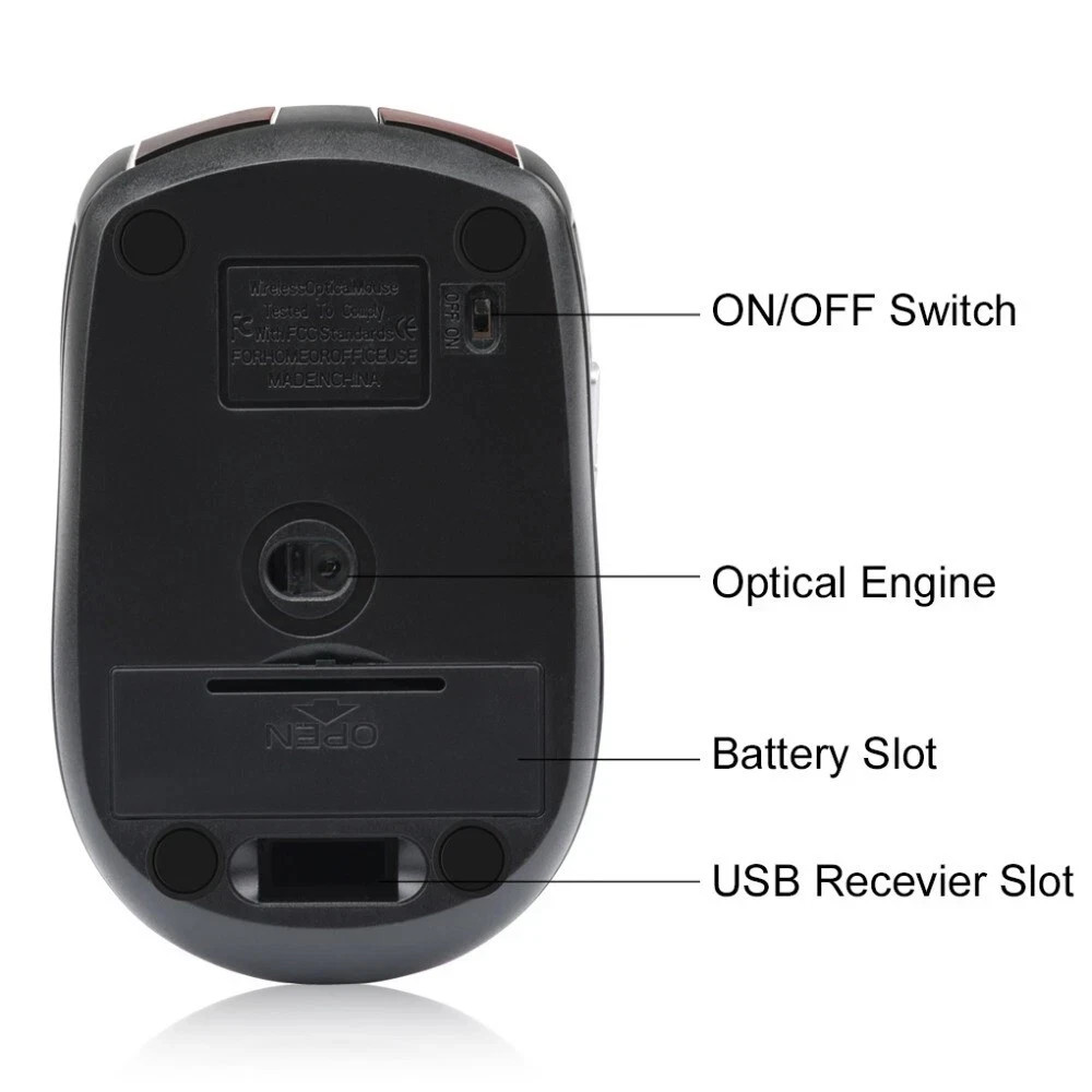 Wireless Optical Mouse Mice 2.4GHz USB Receiver For Laptop PC Computer DPI USA