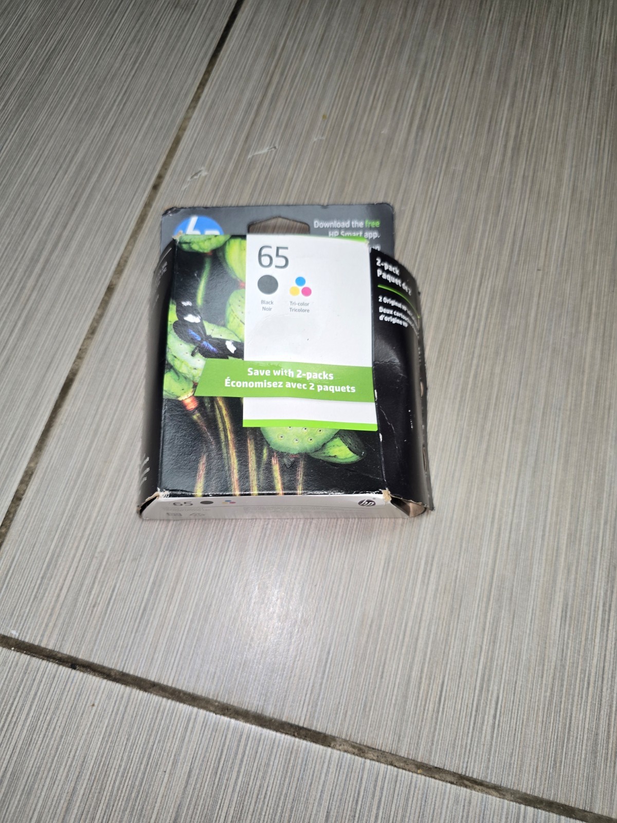 Genuine HP 65 T0A36AN Black & Tri-color Original Ink Cartridges 2-Pack 01/2 025