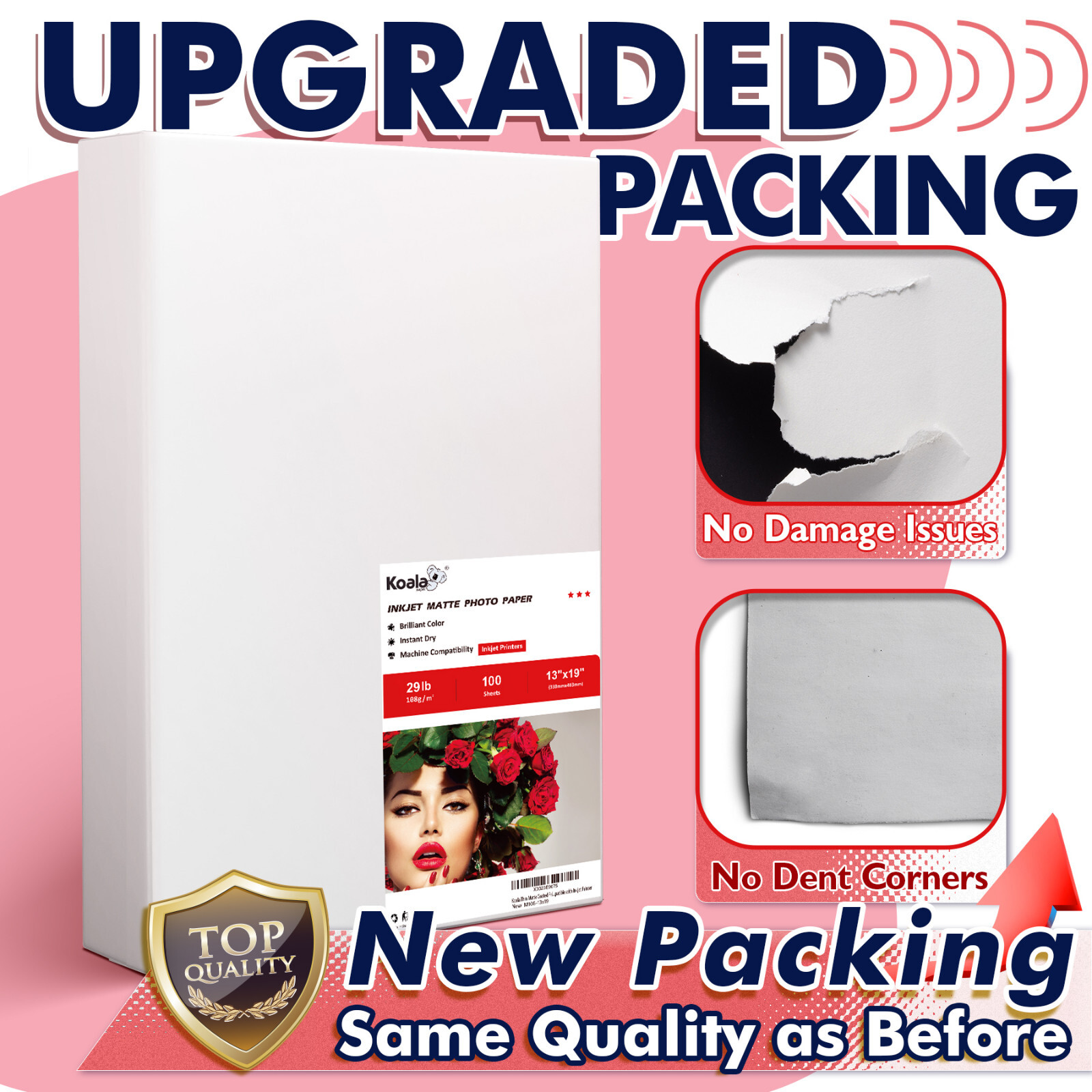 Koala Inkjet Matte Printer Photo Paper 13X19 200 Sheets 128g 34lb 7Mil