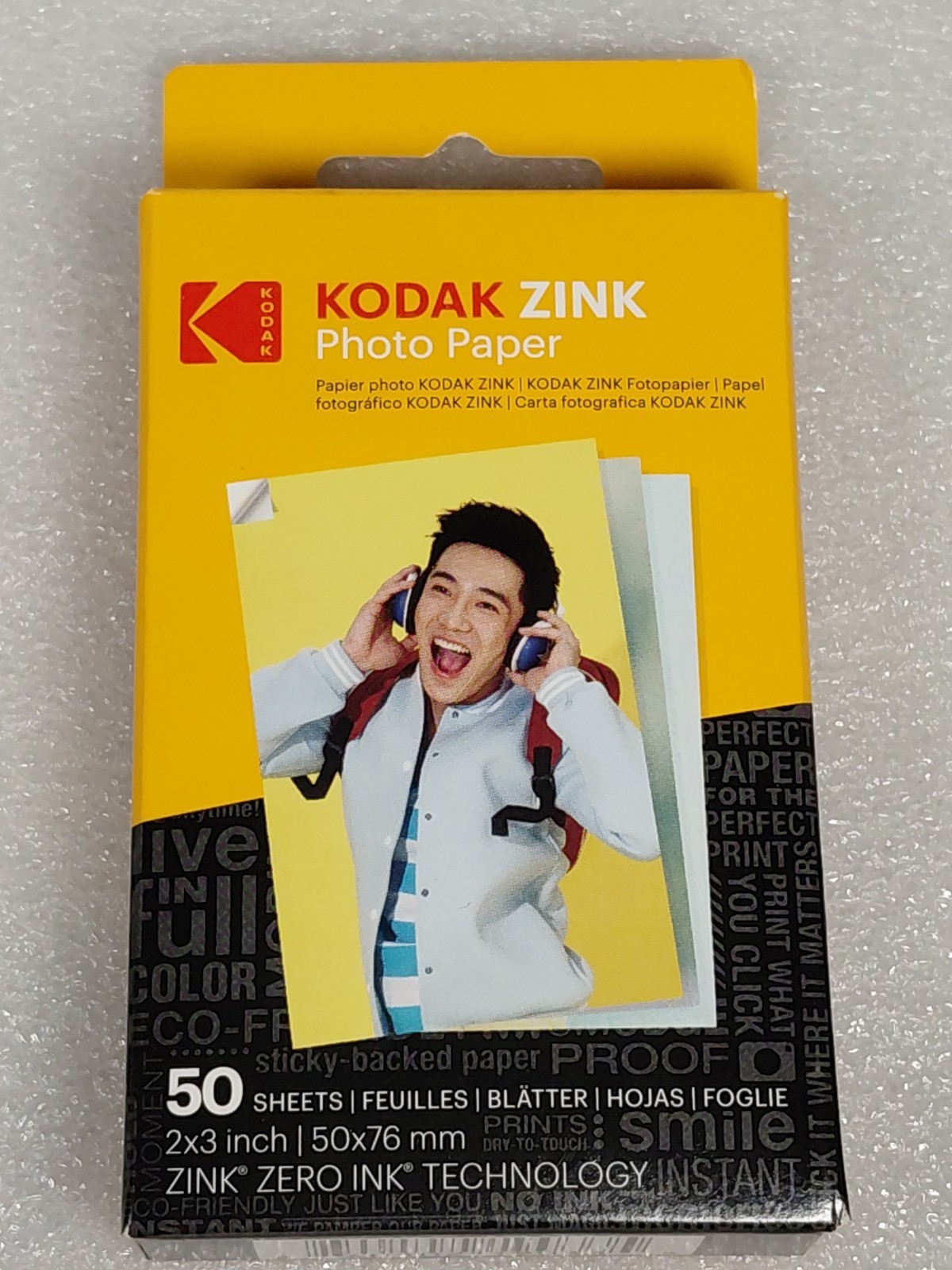Kodak 2×3” Premium Zink Photo Paper – 50 Sheets Sticky-Backed Photo Paper