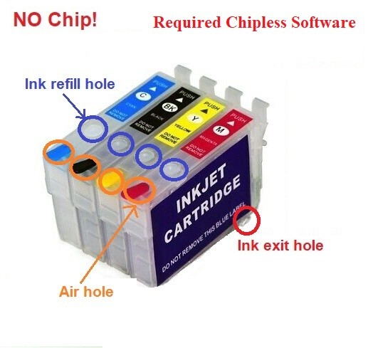 232XL Alternative No Chip Refillable Cartridge for WF-2930 XP-4200 XP-4205