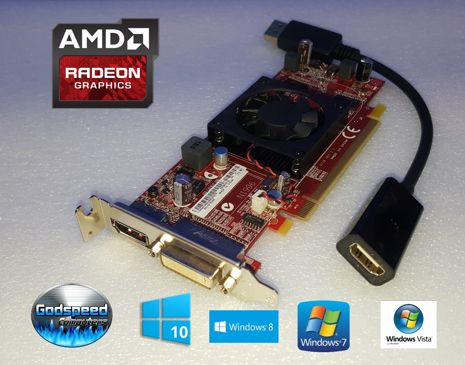 ASUS CP1130 CP3130 CP5140 CP6130 CP6230 Low-Profile DVI HDMI DP Video Card