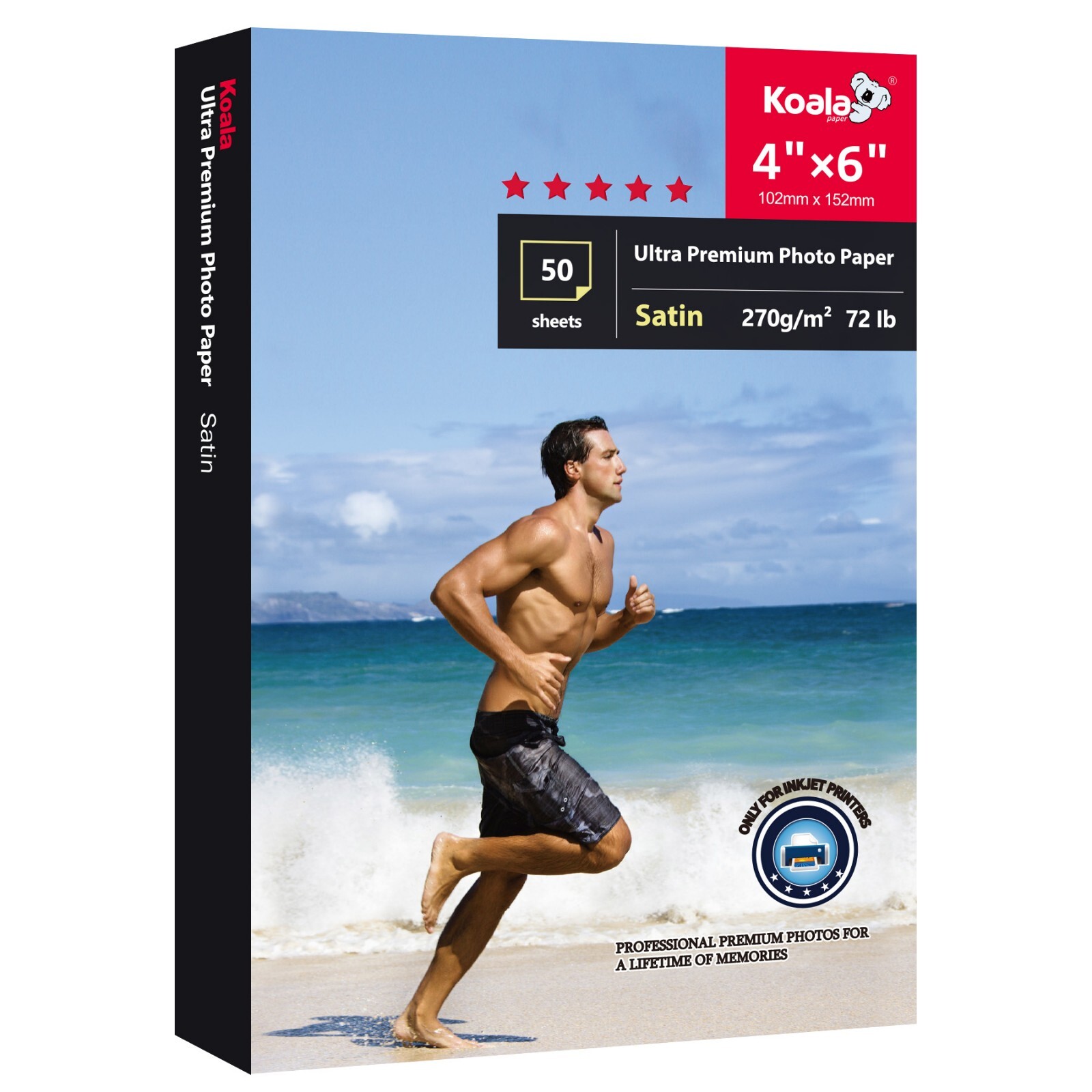 Koala Ultra Premium Satin Photo Paper 4×6 72lb for Inkjet Printer HP Epson Canon