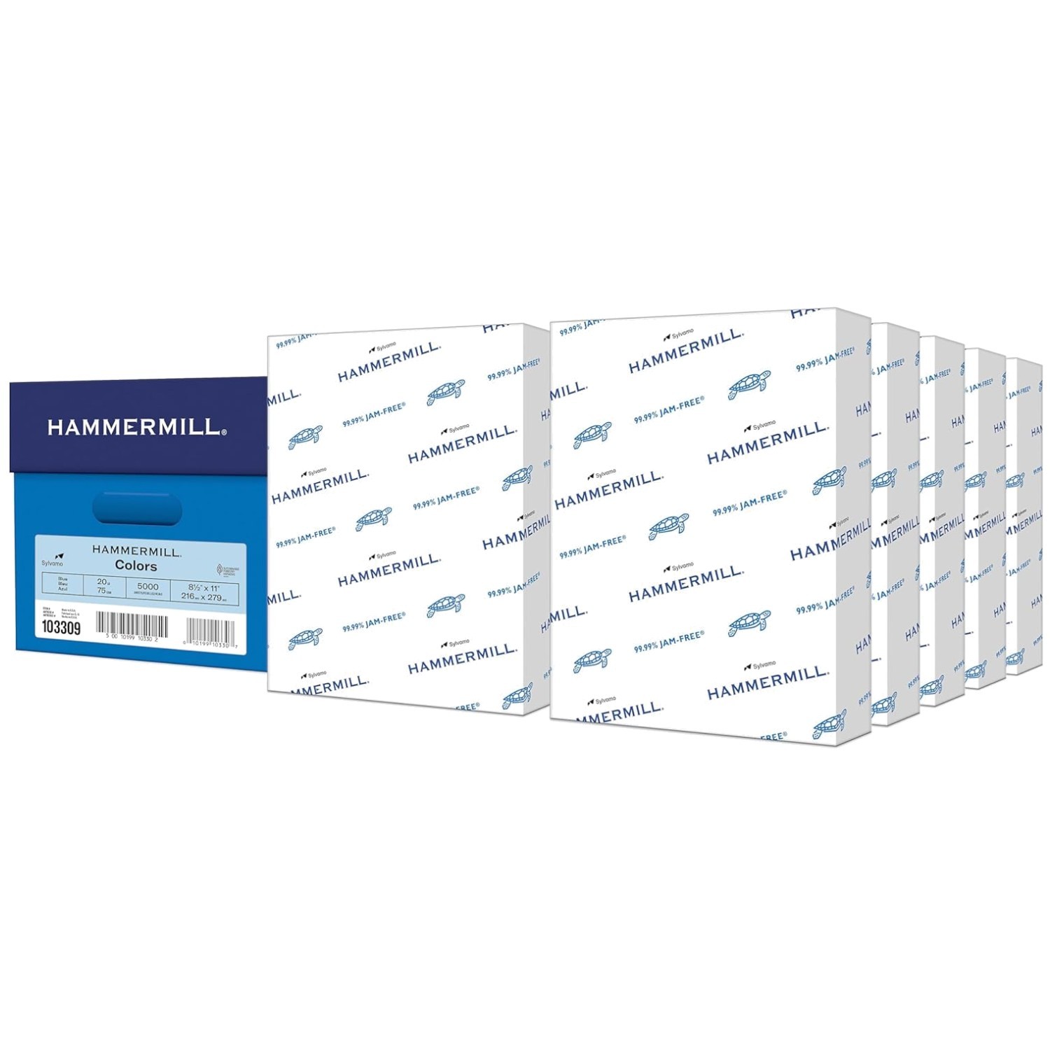 Blue Printer Paper 8.5×11 – 10 Ream 5000 Sheets