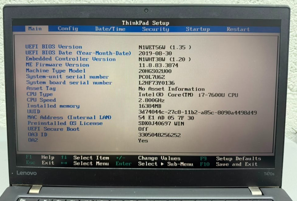 Lenovo ThinkPad T470s As-Is Untested Minimal Wear Email Blocked