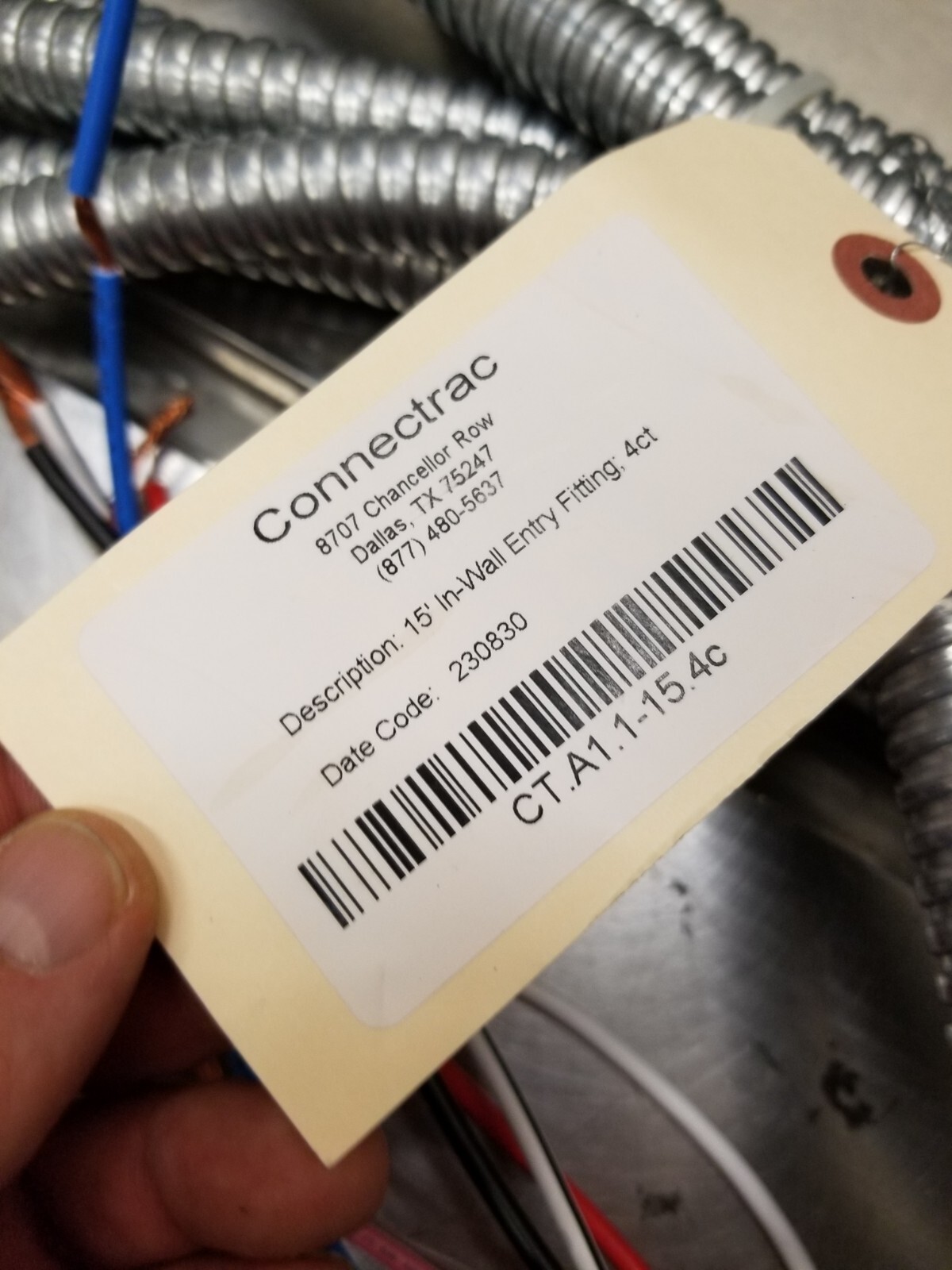 CONNECTRAC CT.A1.1-15.4C 15′ IN-WALL ENTRY FITTING