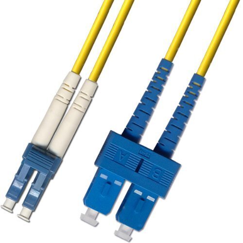 0.5 Meter (1.6FT) Singlemode Duplex Fiber Optic Cable (9/125) LC-SC Yellow