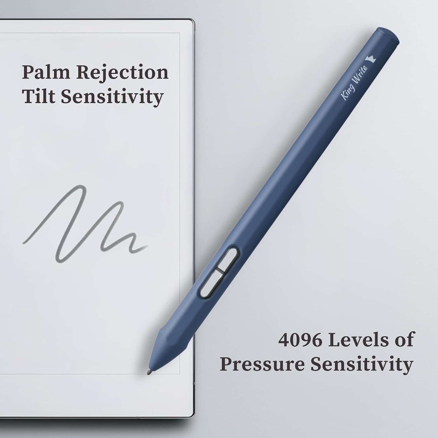 Battery-Free Stylus Pen with Eraser, 4096 Pressure Levels