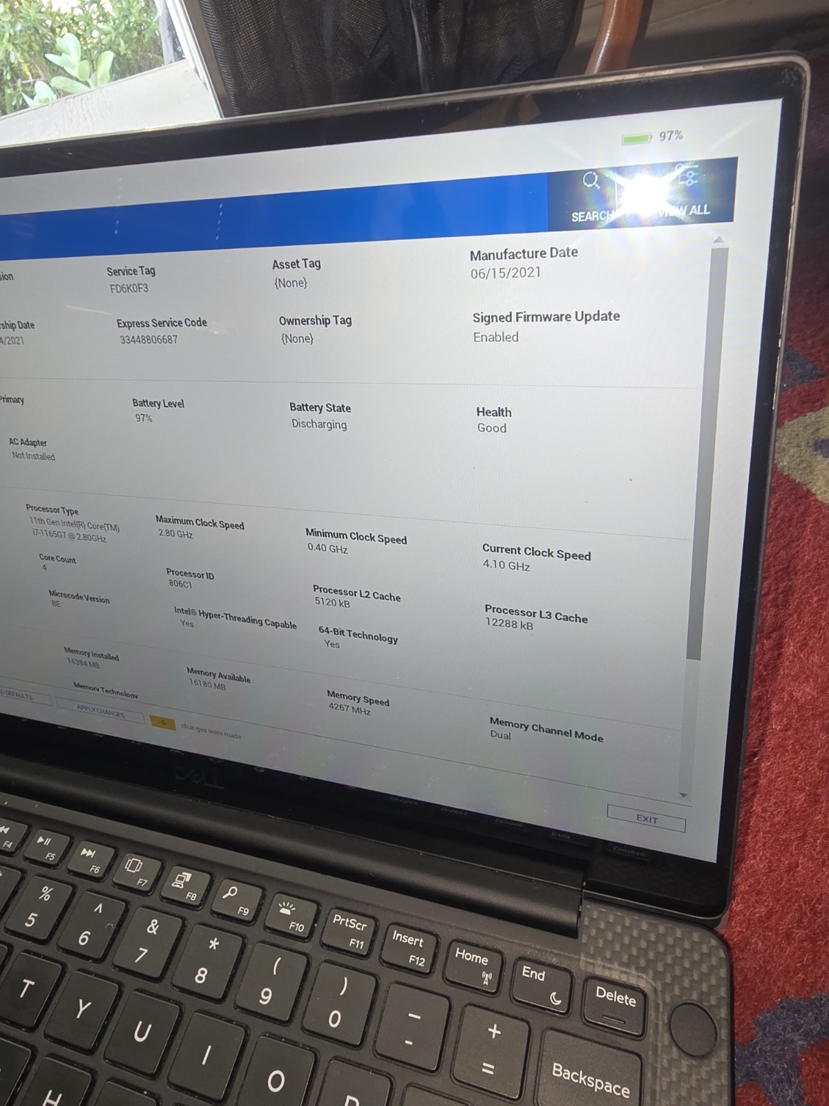 Dell XPS 13 9305 11th Gen i7-1165G7 Touch 16GB RAM 512GB SSD Win11P- W/ Charger