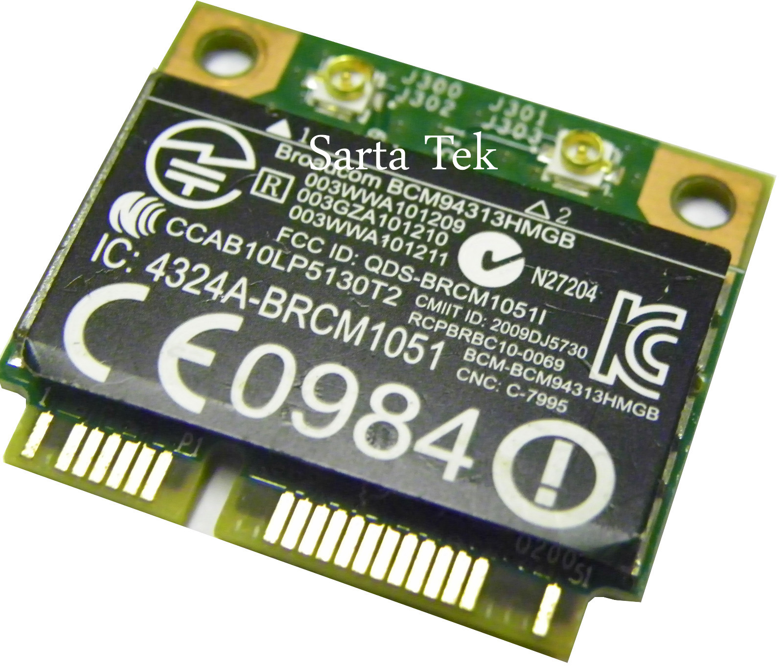 HP OEM 657325-001 Broadcom BCM94313HMGB 802.11B/G/N WLAN Bluetooth PCIe Half