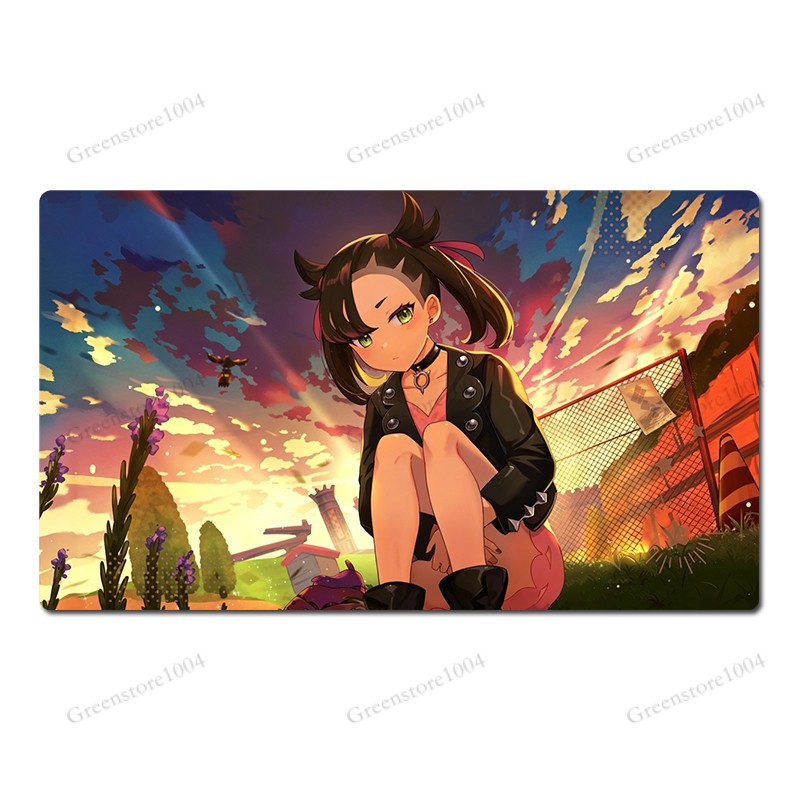 Marnie Board Game Pokemon Girl Table Playmat TCG CCG Mat Play Pad Mousepad