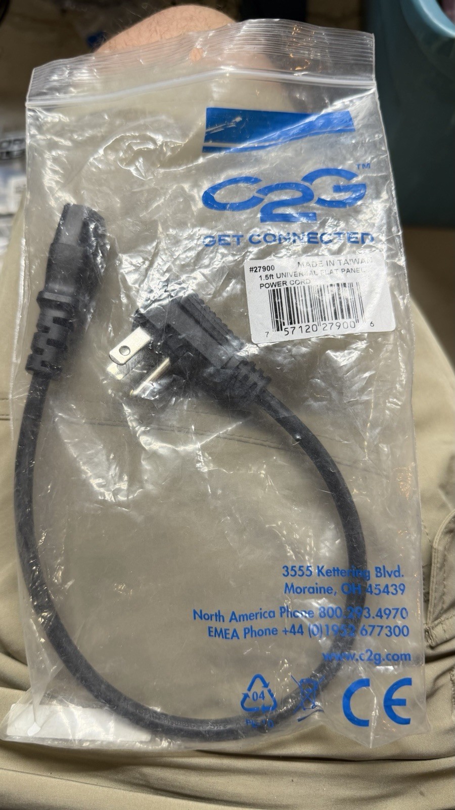 1.5ft Computer Power Cord #27900
