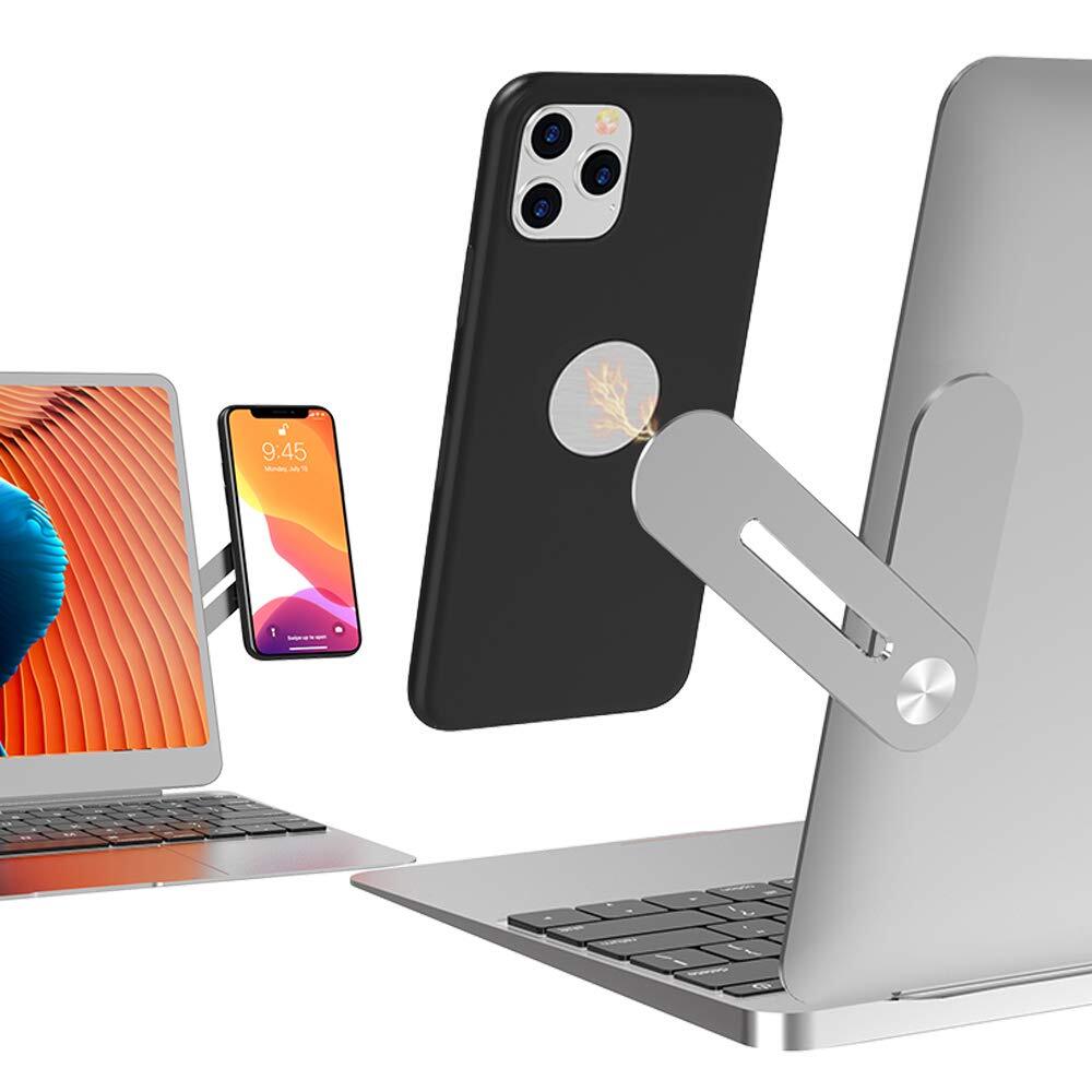 Laptop or Desktop Monitor Side Mount Phone Holder Slim Portable Smartphone Stand