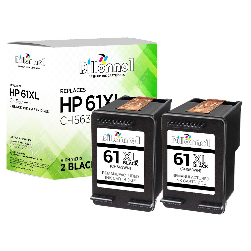 2PK HP61 XL 2-Black Ink Cartridges 3056A 3510 3516 3512 4500 5530
