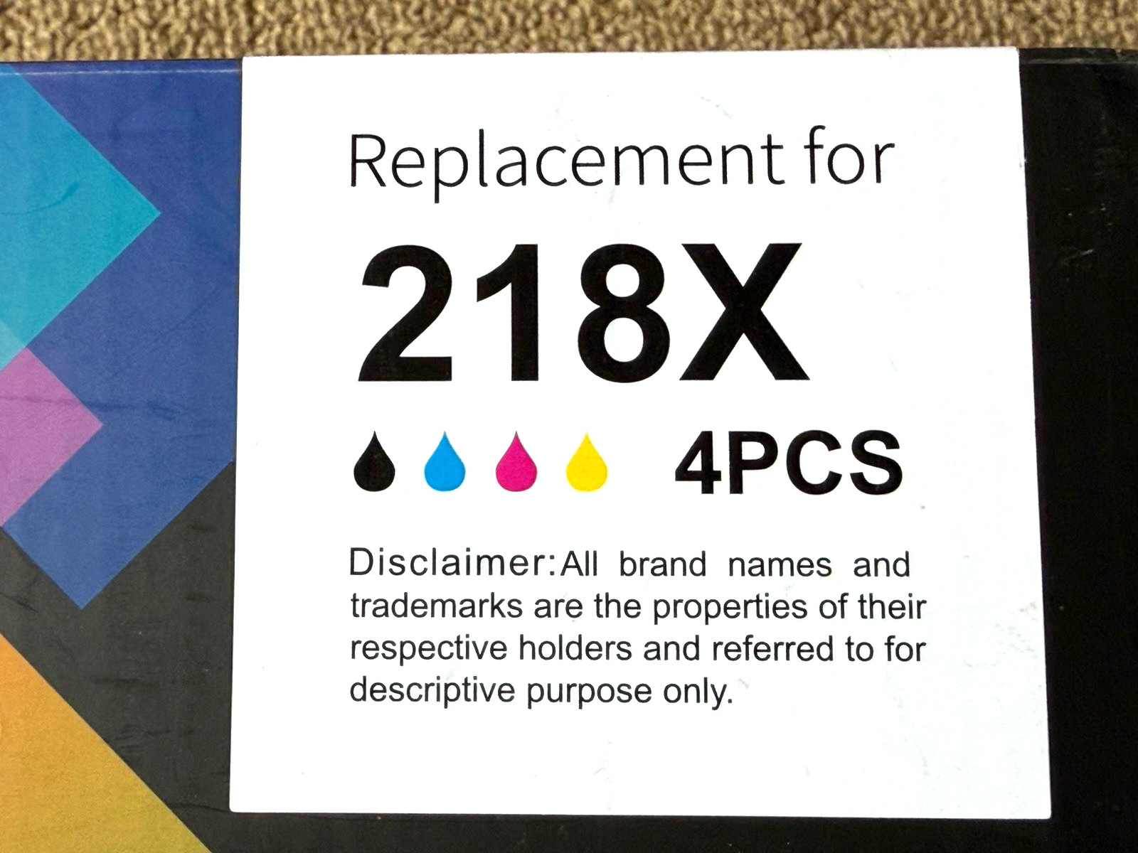218X 218A Toner Cartridges with Chip for HP Color Laserjet Pro 3201dw MFP3301fdw