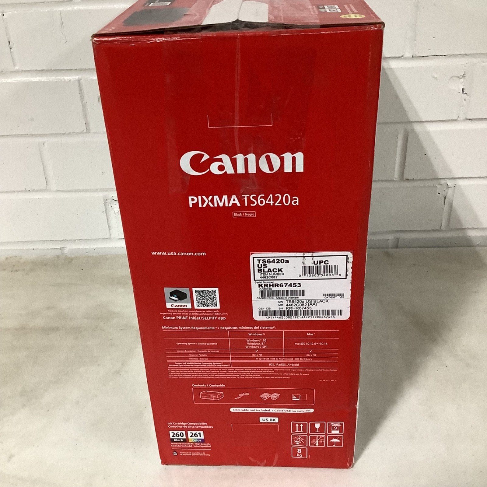 Canon PIXMA TS6420a Wireless All-In-One Inkjet Printer, Black