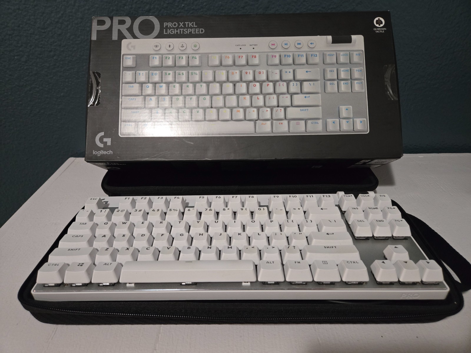 Logitech G PRO X TKL LIGHTSPEED Gaming Keyboard – White (GX Brown Tactile)